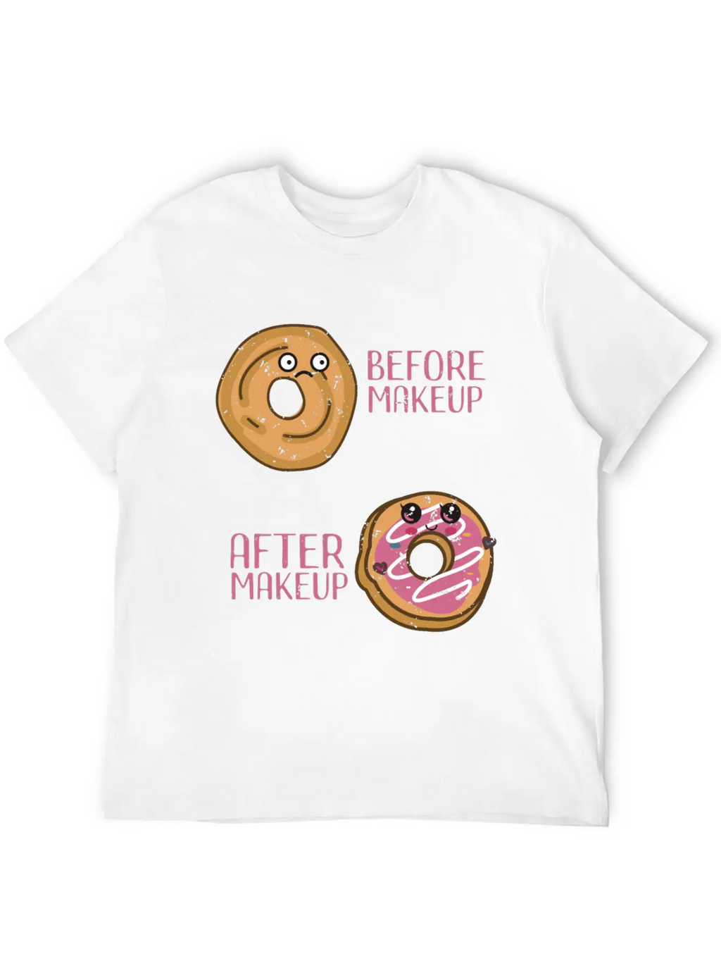 Donut Design For A Makeup Lover Casual Graphic T-Shirt – Simple And Comfortable Daily Wear