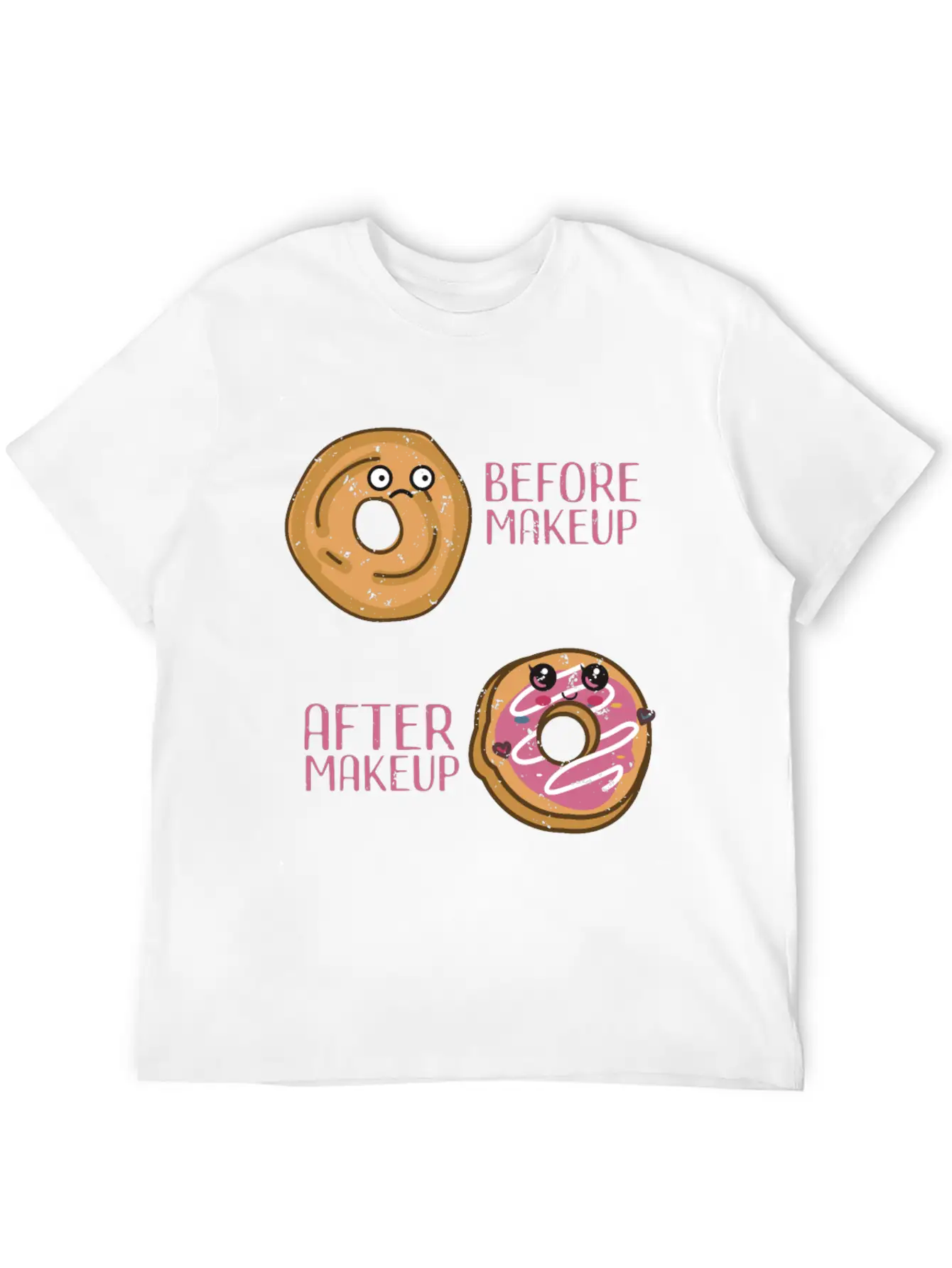 Donut Design For A Makeup Lover Casual Graphic T-Shirt – Simple And Comfortable Daily Wear