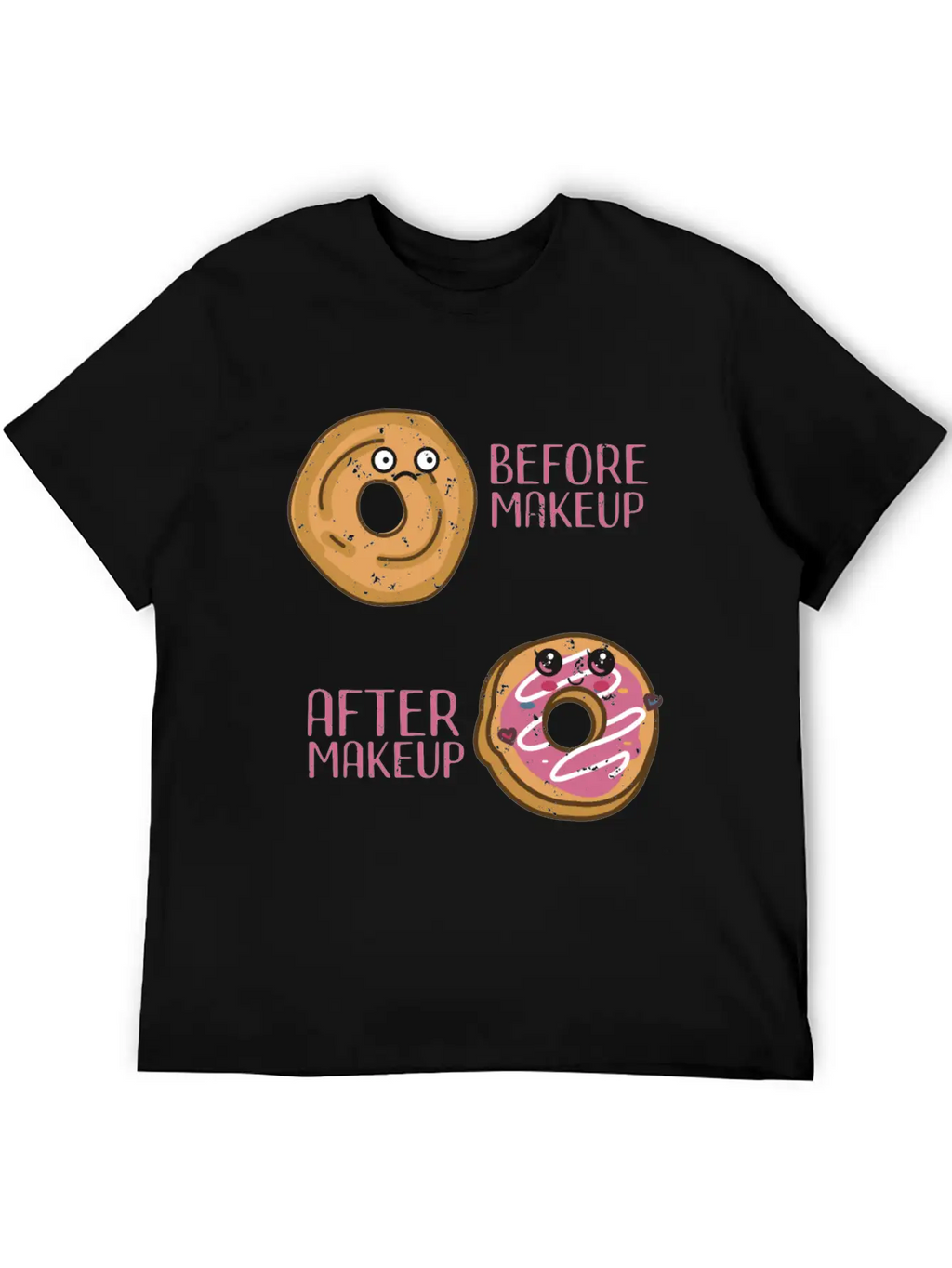 Donut Design For A Makeup Lover Casual Graphic T-Shirt – Simple And Comfortable Daily Wear