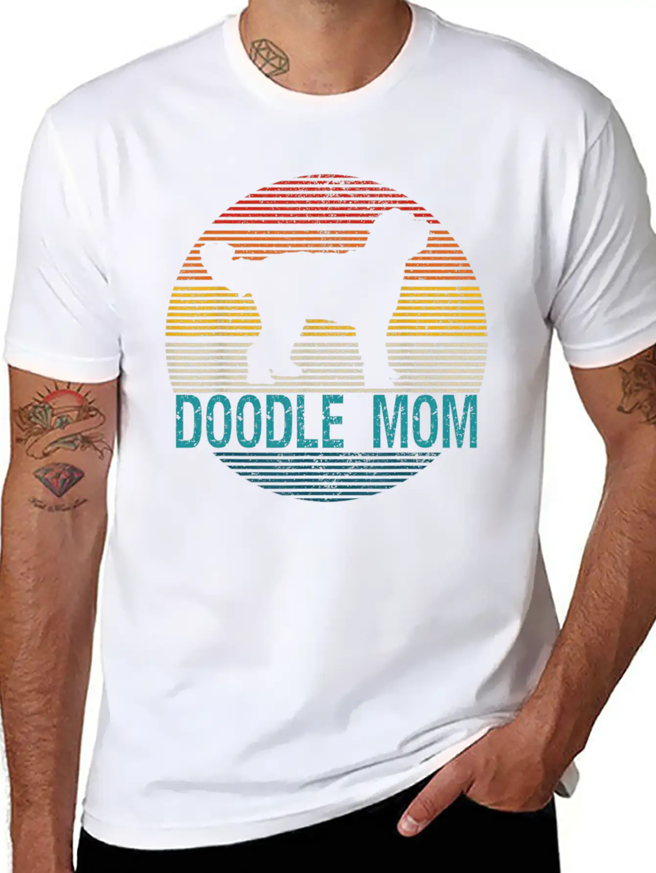 Doodle Mom Dog Owner Unisex Short Sleeve Soft Cotton T-Shirt – Casual Everyday Wear