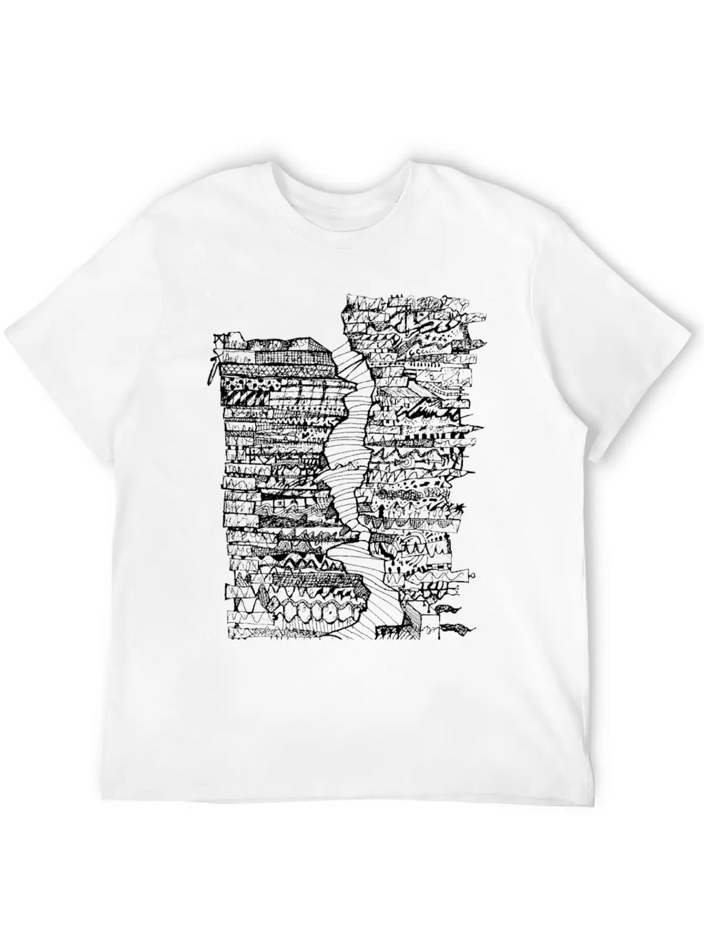 Doodle Tube WHT Unisex Casual T-Shirt – Clean Design For Daily Comfort