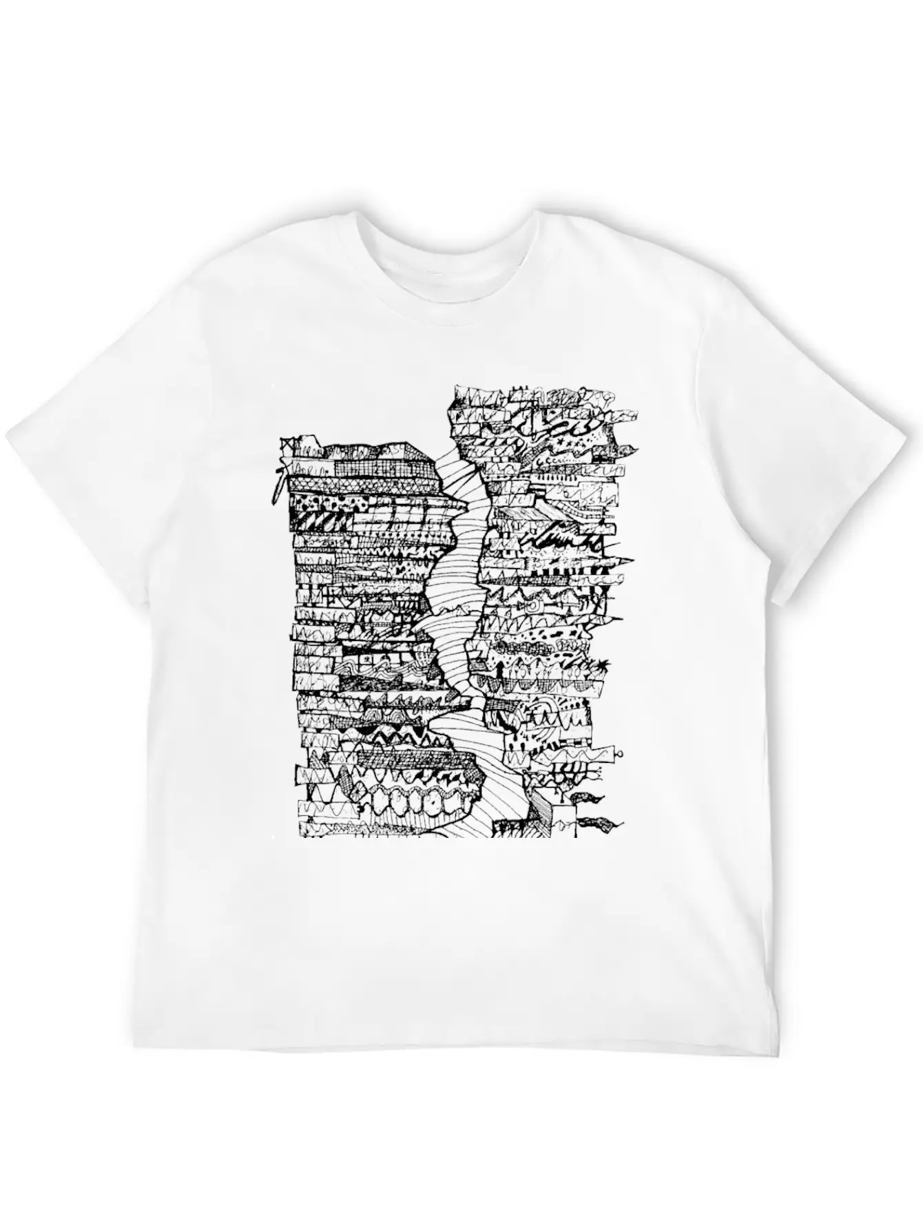 Doodle Tube WHT Unisex Casual T-Shirt – Clean Design For Daily Comfort