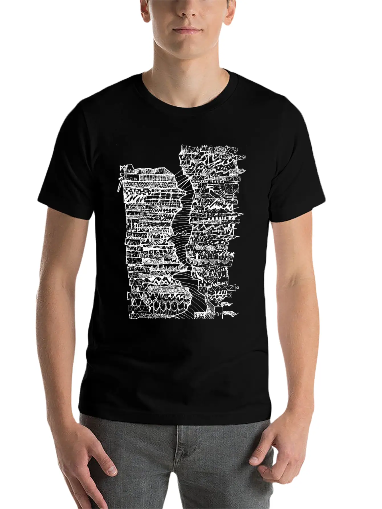 Doodle Tube WHT Unisex Casual T-Shirt – Clean Design For Daily Comfort