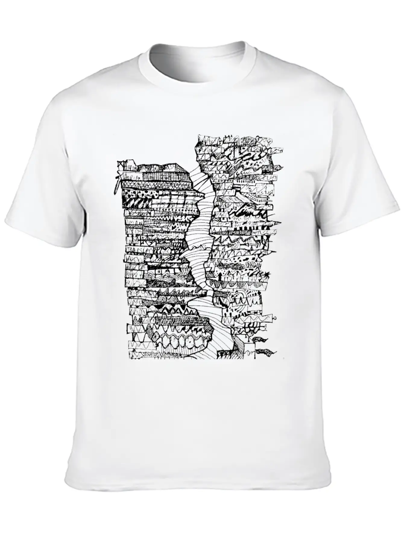 Doodle Tube WHT Unisex Casual T-Shirt – Clean Design For Daily Comfort