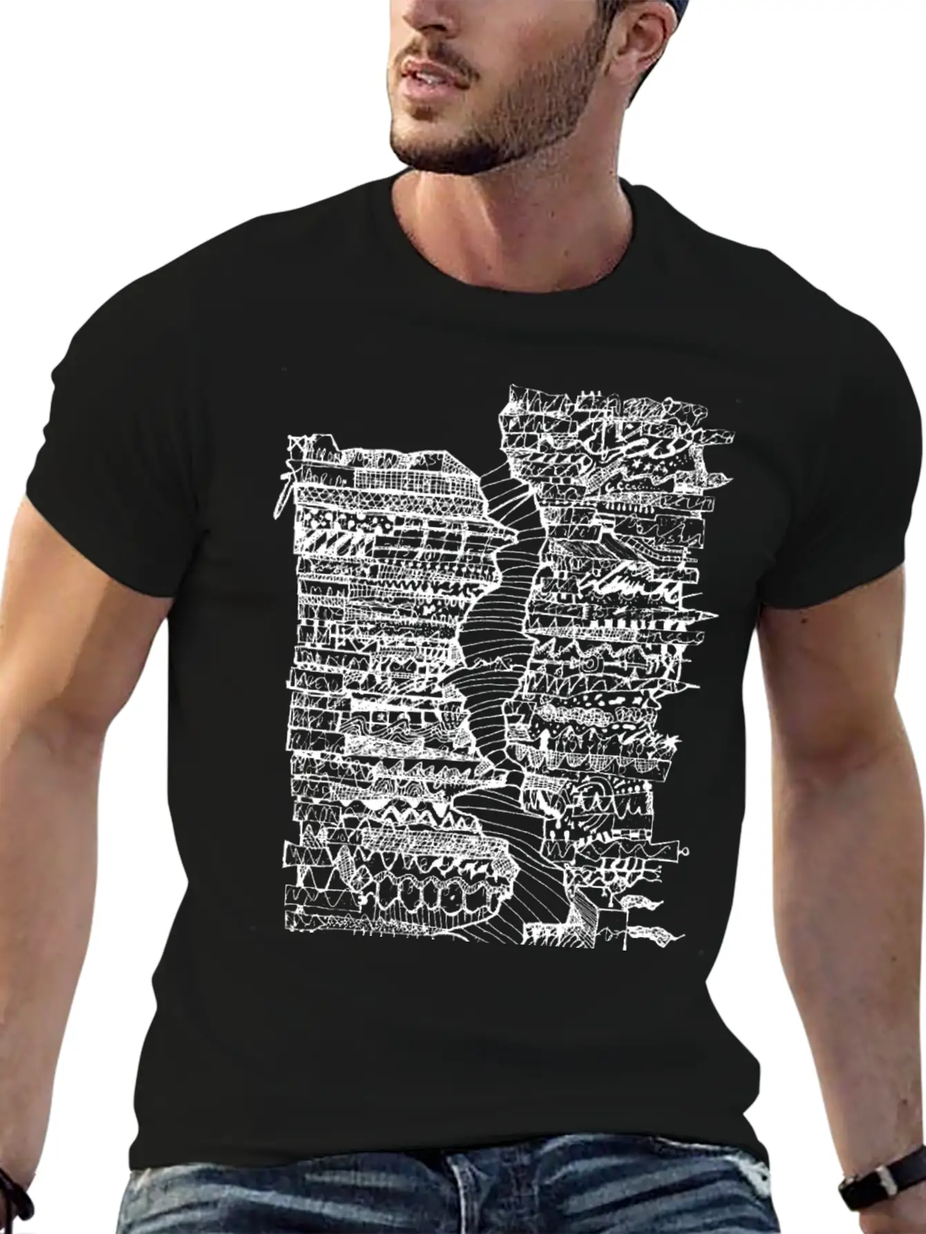 Doodle Tube WHT Unisex Casual T-Shirt – Clean Design For Daily Comfort