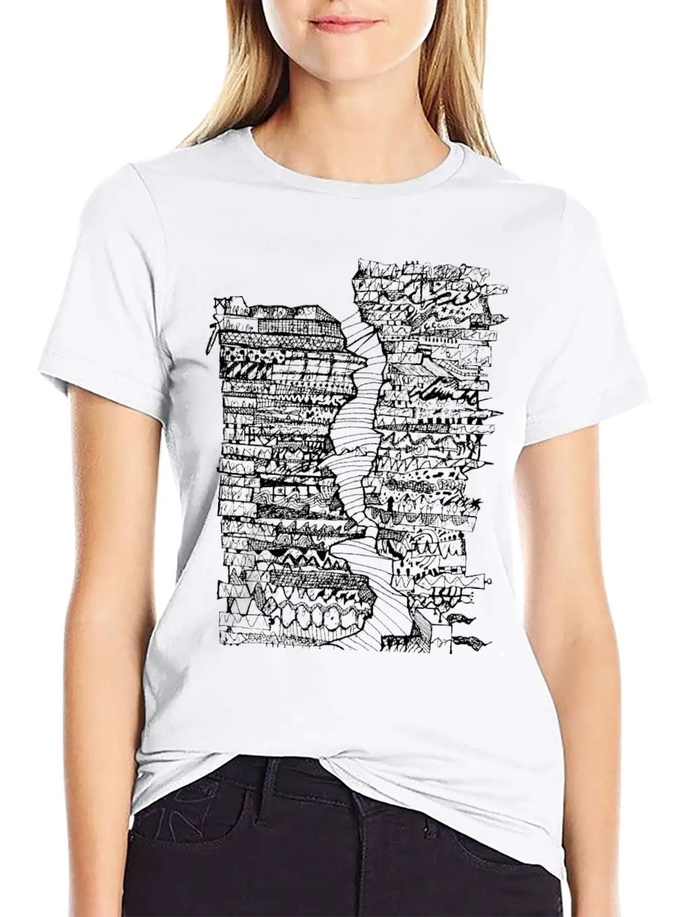 Doodle Tube WHT Unisex Casual T-Shirt – Clean Design For Daily Comfort