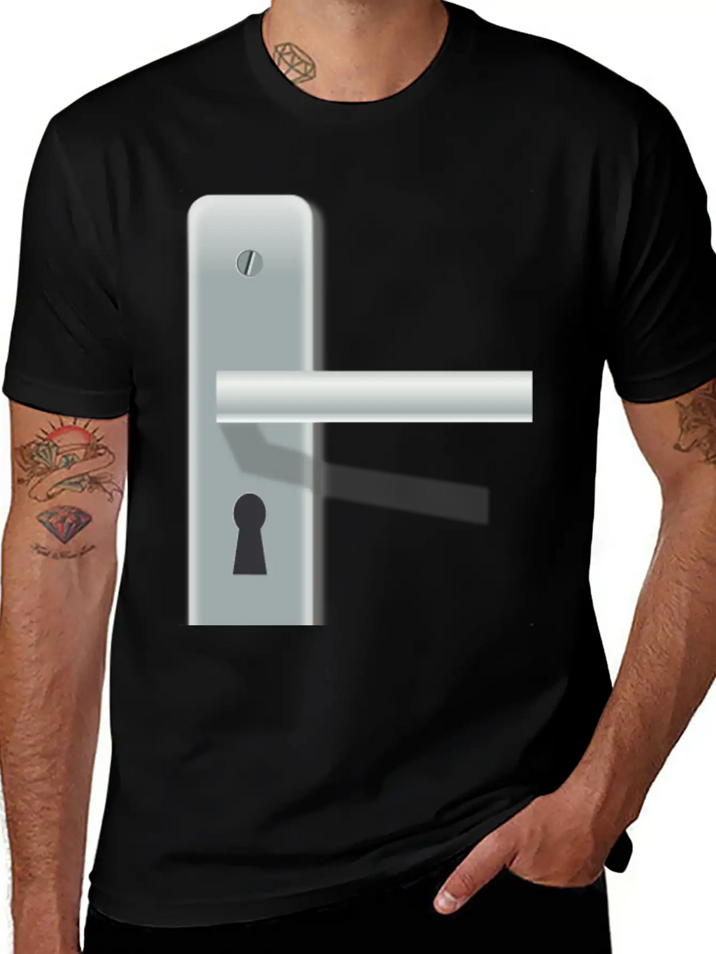 Doorlatch With Lock Breathable Soft Cotton T-Shirt – Timeless Casual Look