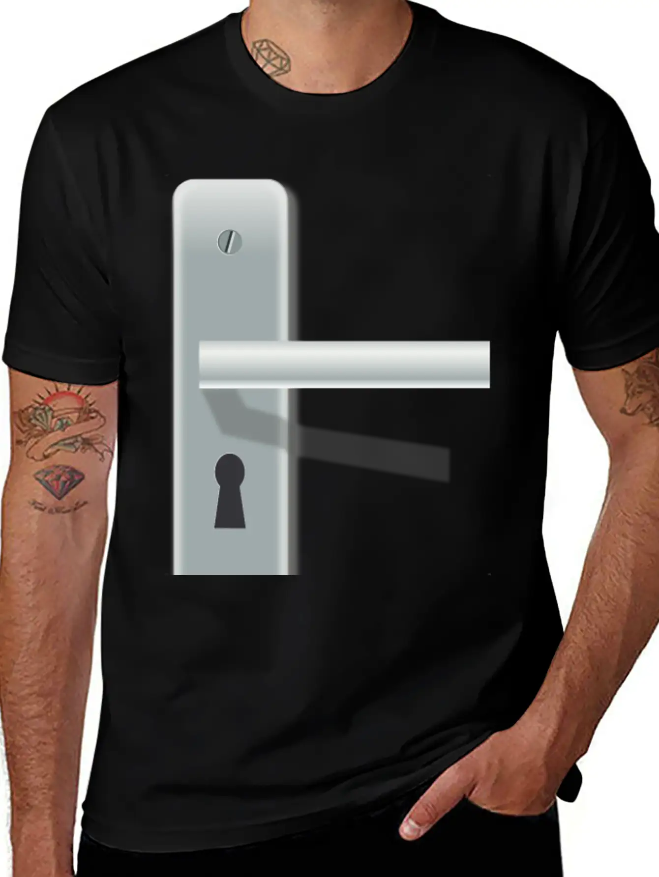 Doorlatch With Lock Breathable Soft Cotton T-Shirt – Timeless Casual Look