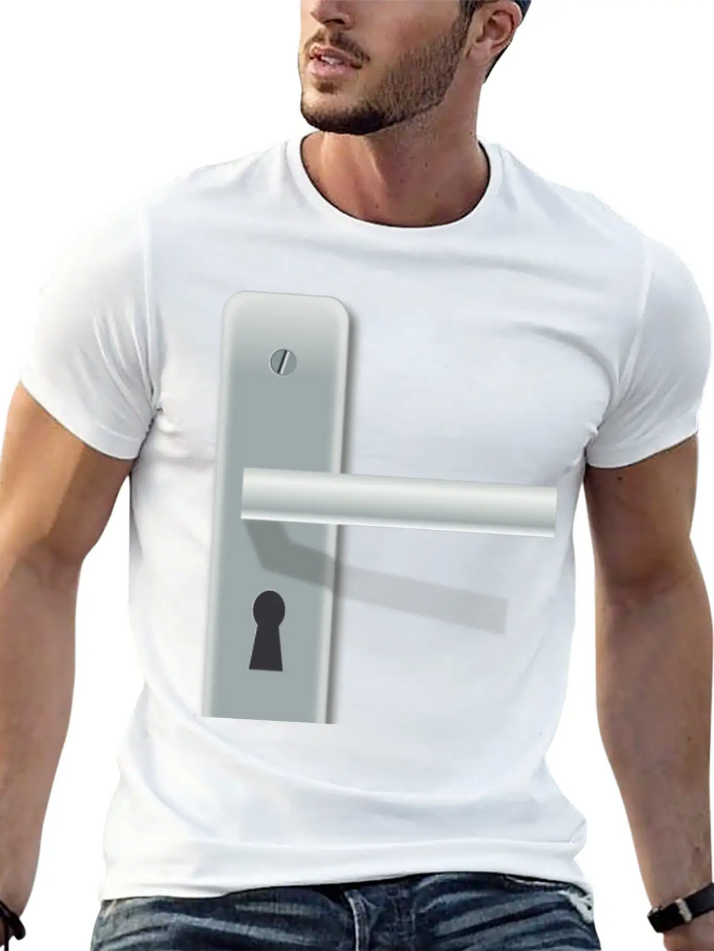 Doorlatch With Lock Breathable Soft Cotton T-Shirt – Timeless Casual Look