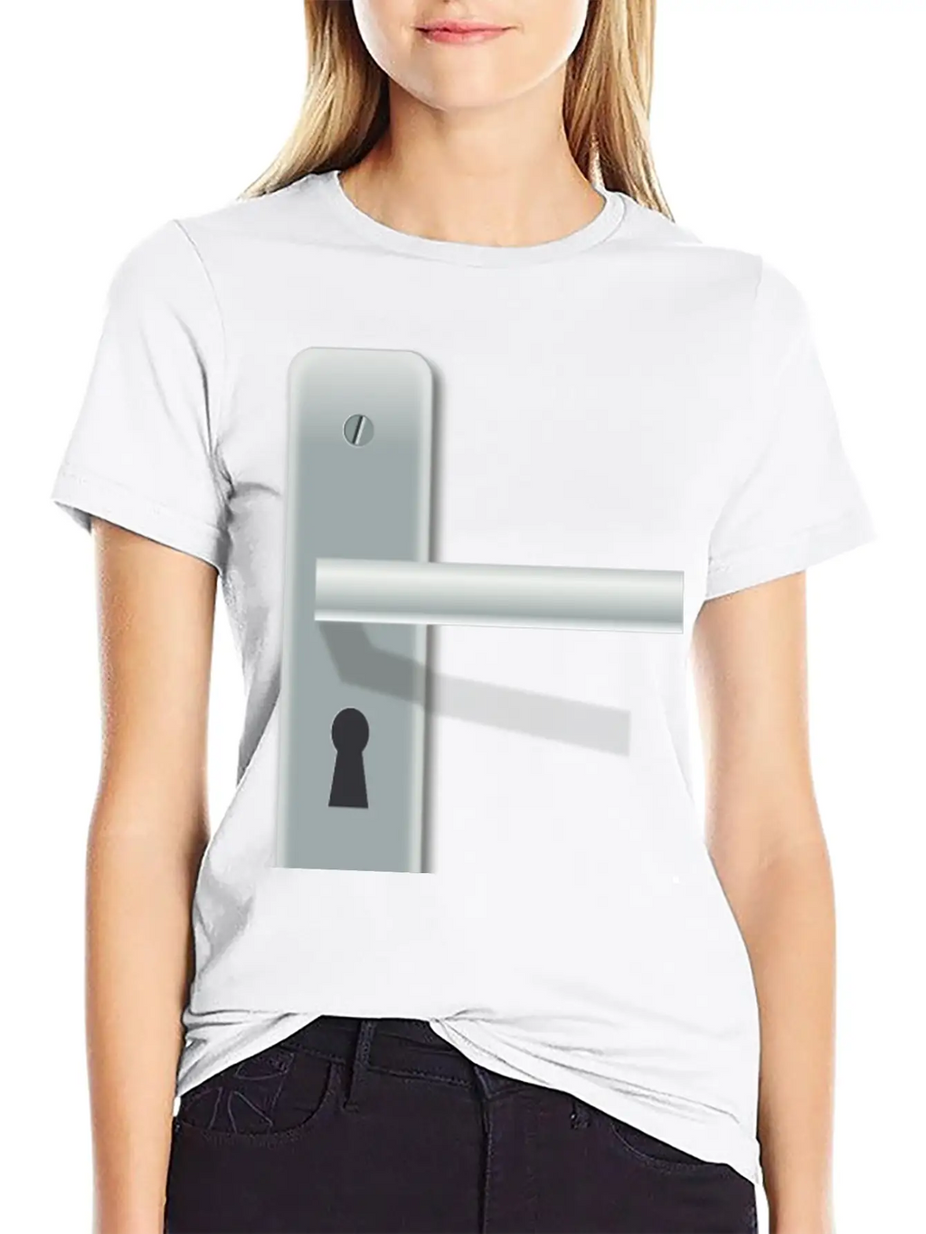Doorlatch With Lock Breathable Soft Cotton T-Shirt – Timeless Casual Look