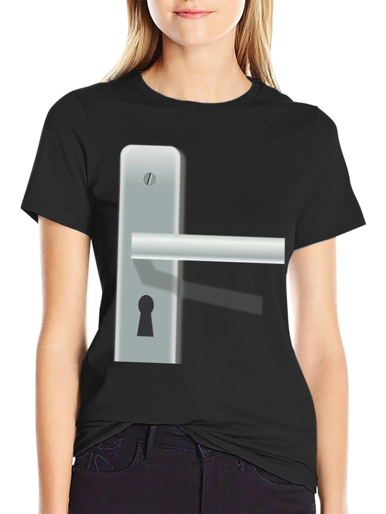 Doorlatch With Lock Breathable Soft Cotton T-Shirt – Timeless Casual Look