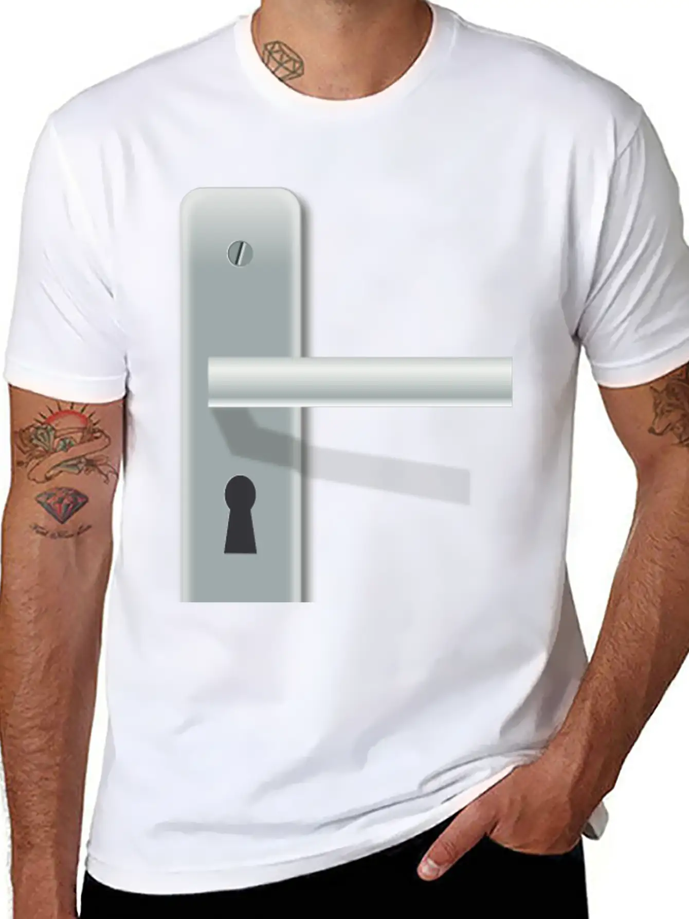 Doorlatch With Lock Breathable Soft Cotton T-Shirt – Timeless Casual Look