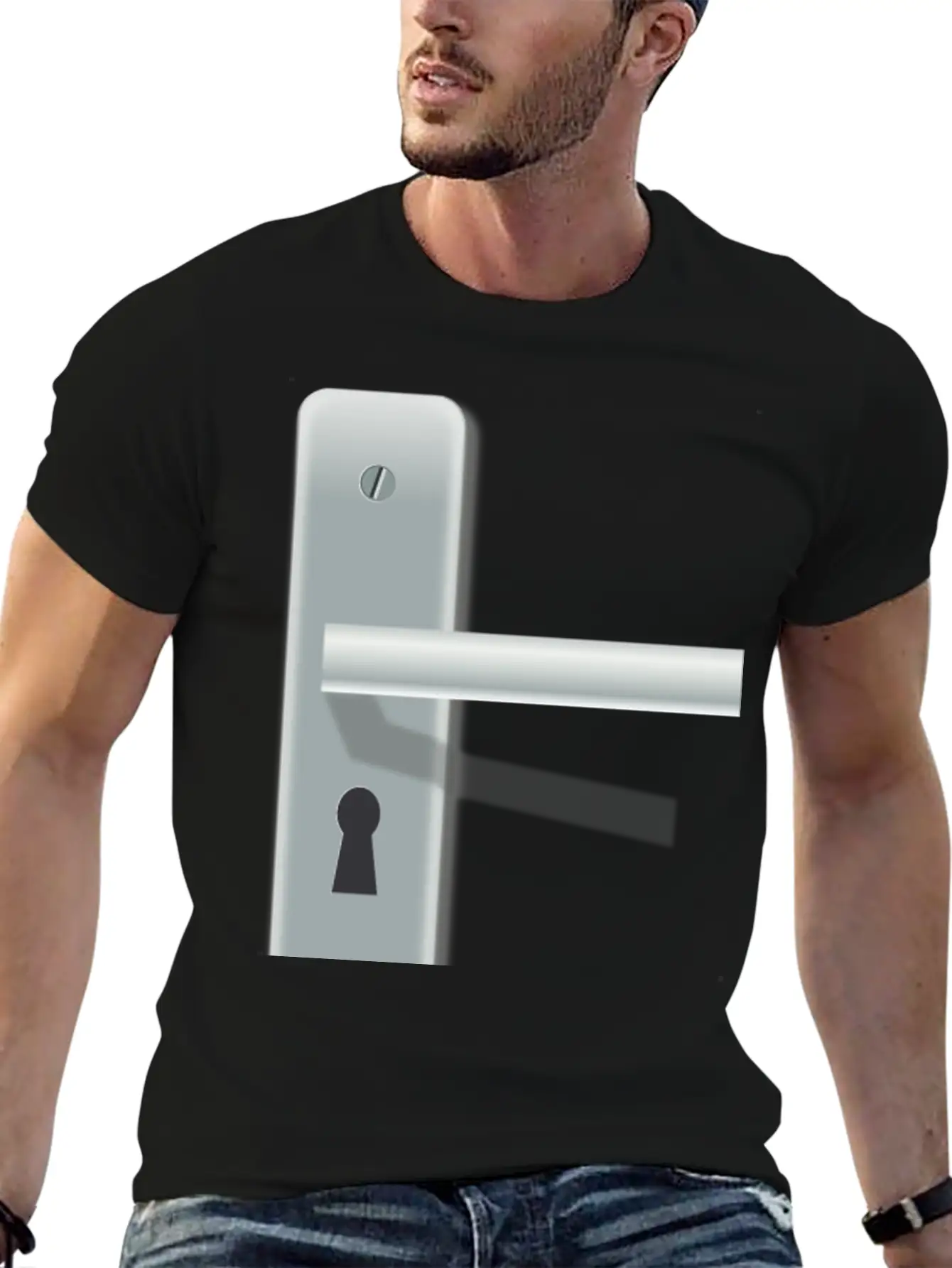 Doorlatch With Lock Breathable Soft Cotton T-Shirt – Timeless Casual Look