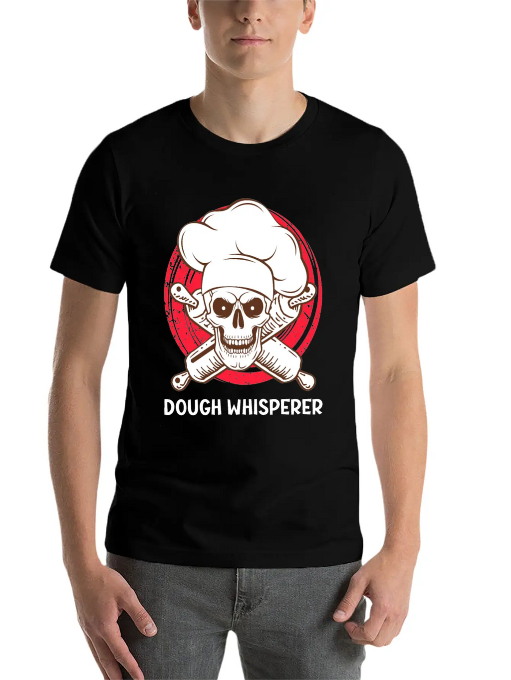 Dough Whisperer Baking Lover Baking Confectioner Unisex Short Sleeve Soft Cotton T-Shirt – Casual Everyday Wear