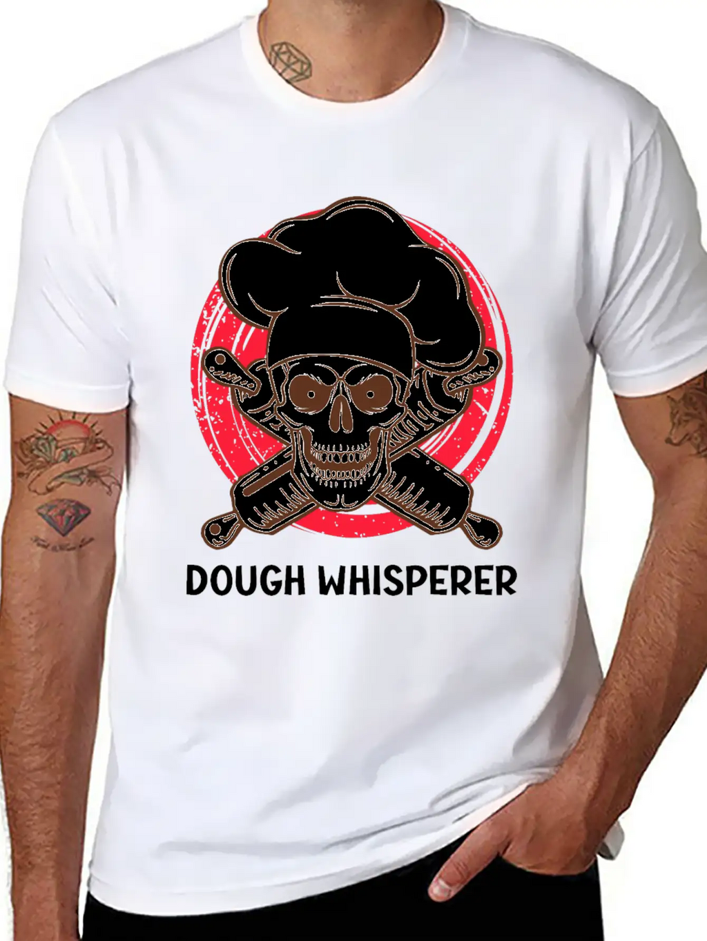 Dough Whisperer Baking Lover Baking Confectioner Unisex Short Sleeve Soft Cotton T-Shirt – Casual Everyday Wear
