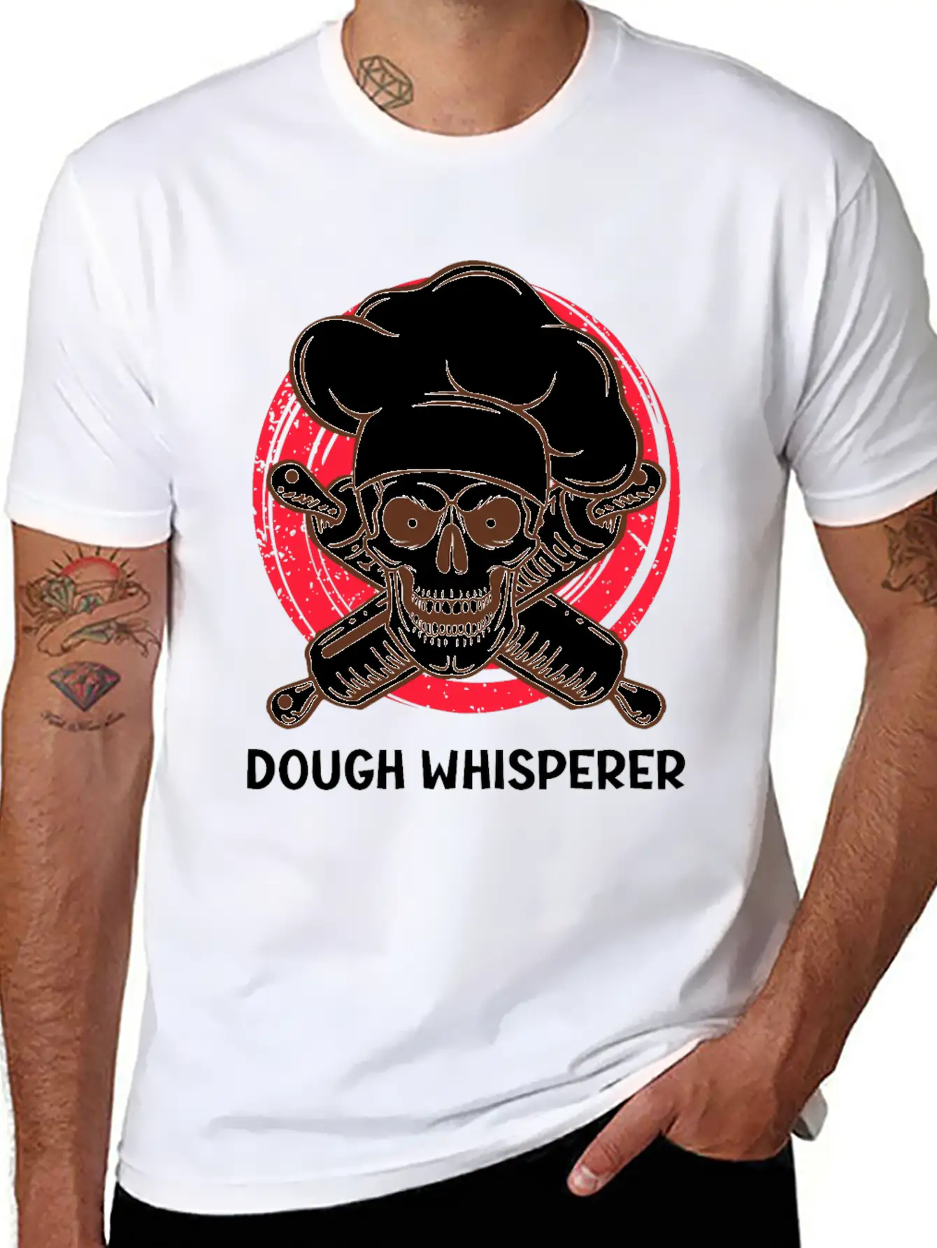 Dough Whisperer Baking Lover Baking Confectioner Unisex Short Sleeve Soft Cotton T-Shirt – Casual Everyday Wear