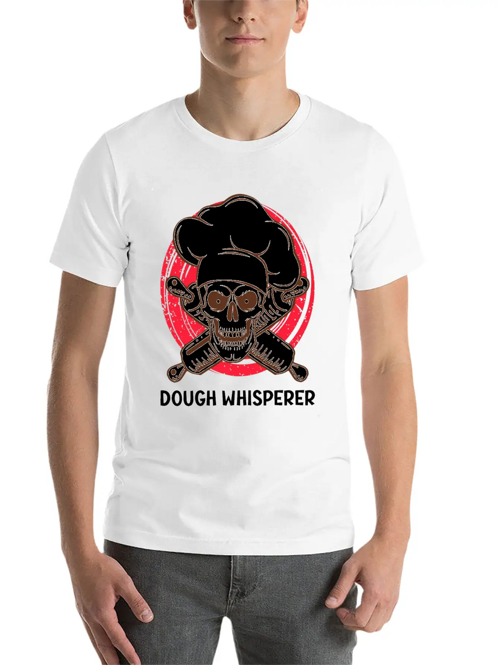 Dough Whisperer Baking Lover Baking Confectioner Unisex Short Sleeve Soft Cotton T-Shirt – Casual Everyday Wear