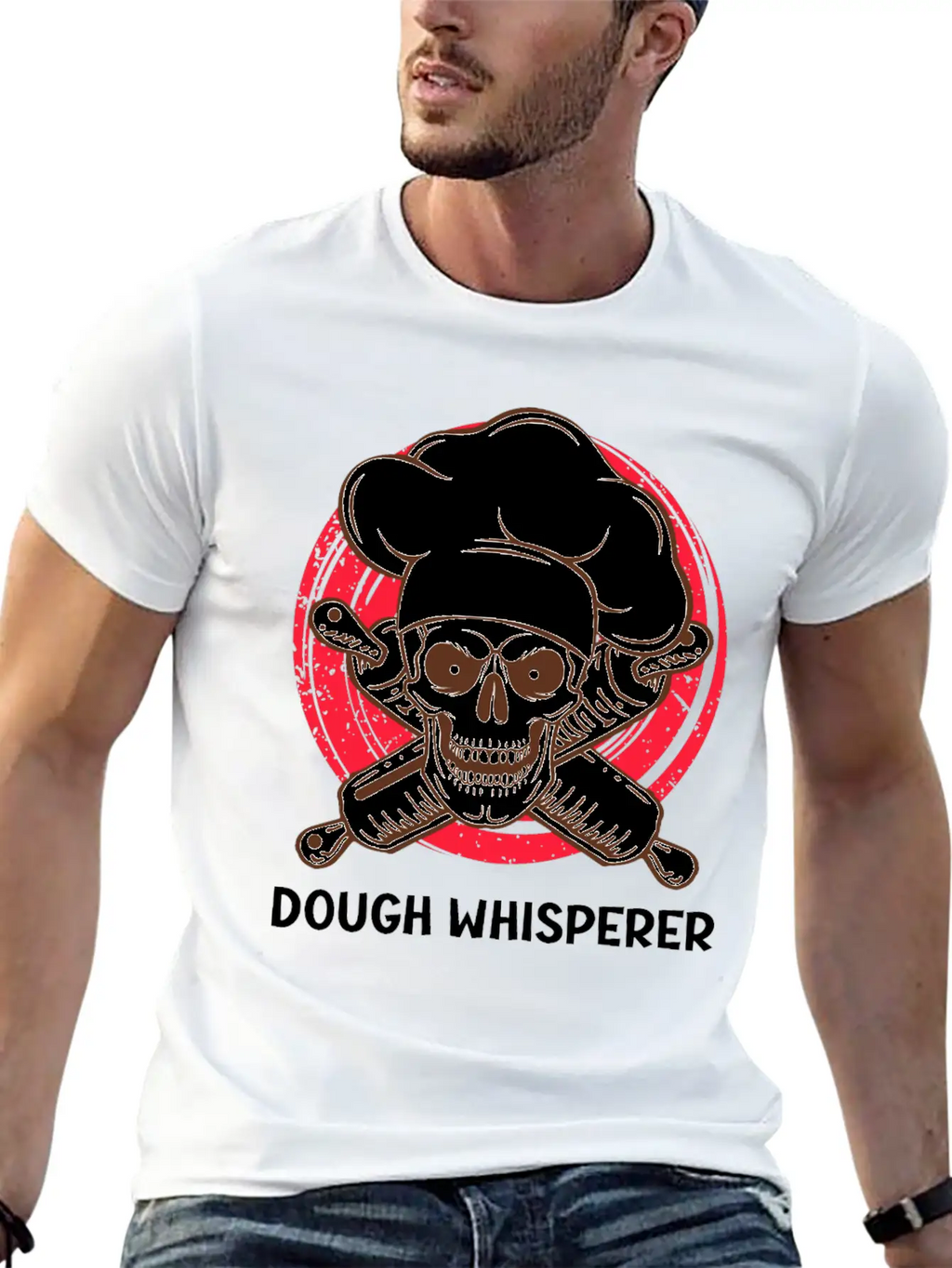 Dough Whisperer Baking Lover Baking Confectioner Unisex Short Sleeve Soft Cotton T-Shirt – Casual Everyday Wear