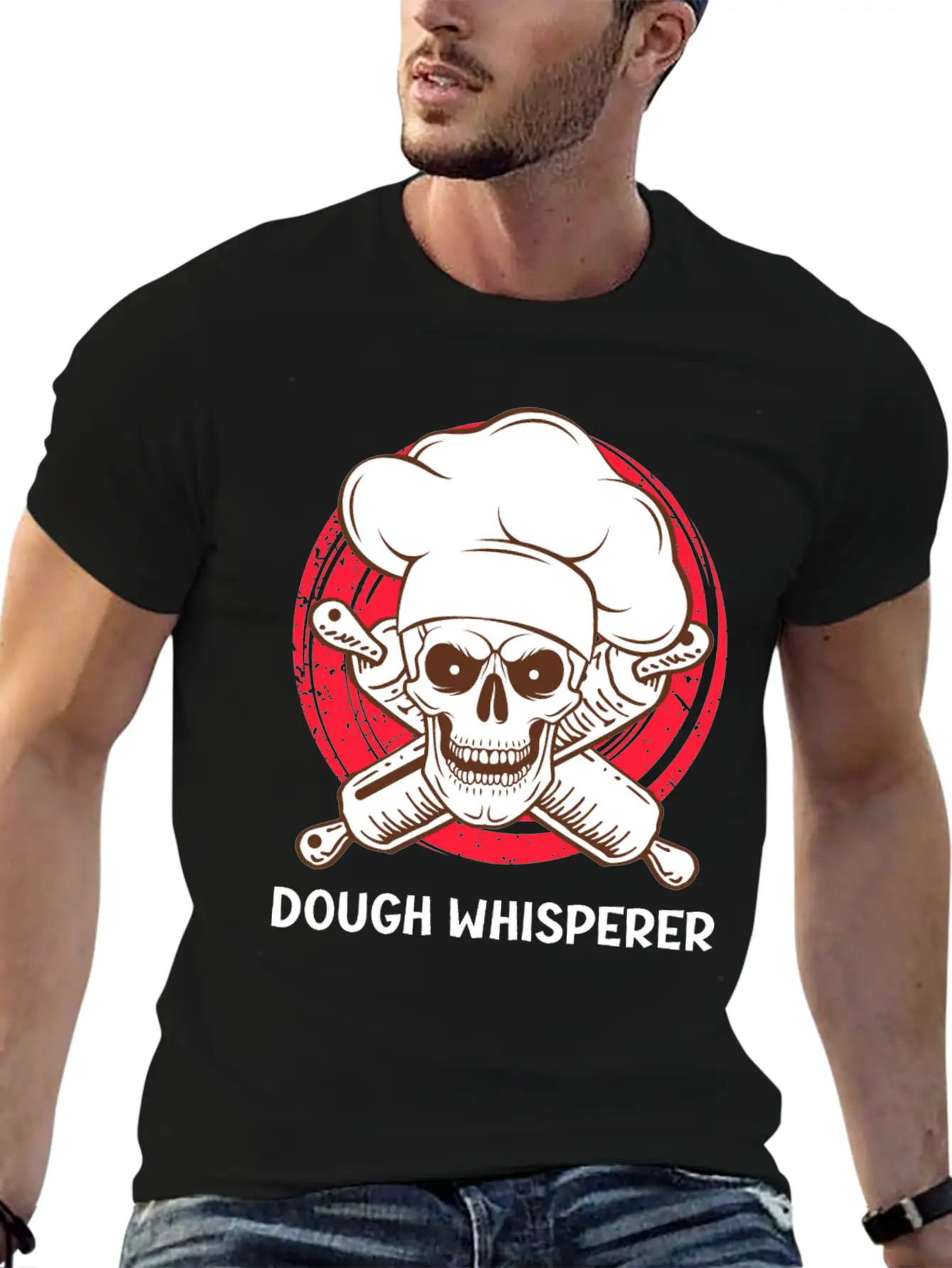 Dough Whisperer Baking Lover Baking Confectioner Unisex Short Sleeve Soft Cotton T-Shirt – Casual Everyday Wear