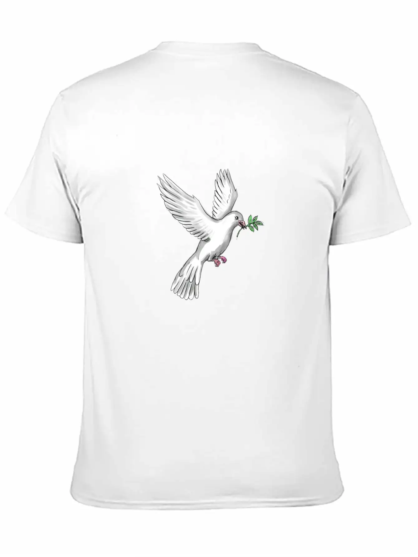 Dove Olive Leaf Tattoo Unisex Casual T-Shirt – Clean Design For Daily Comfort