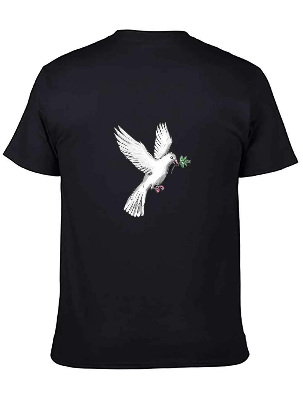 Dove Olive Leaf Tattoo Unisex Casual T-Shirt – Clean Design For Daily Comfort
