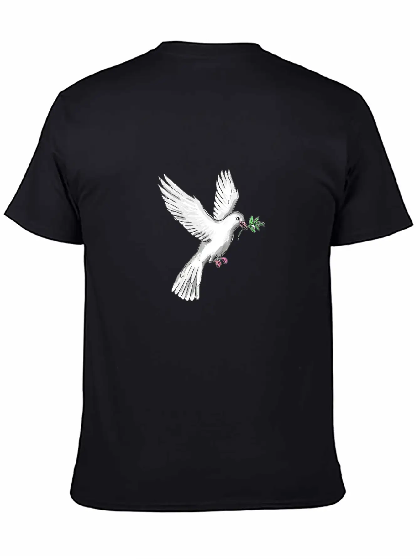 Dove Olive Leaf Tattoo Unisex Casual T-Shirt – Clean Design For Daily Comfort