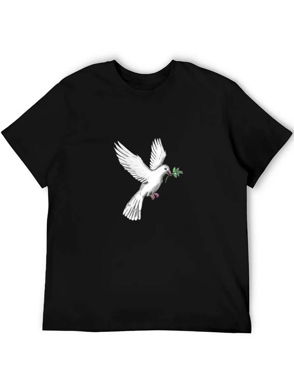 Dove Olive Leaf Tattoo Unisex Casual T-Shirt – Clean Design For Daily Comfort