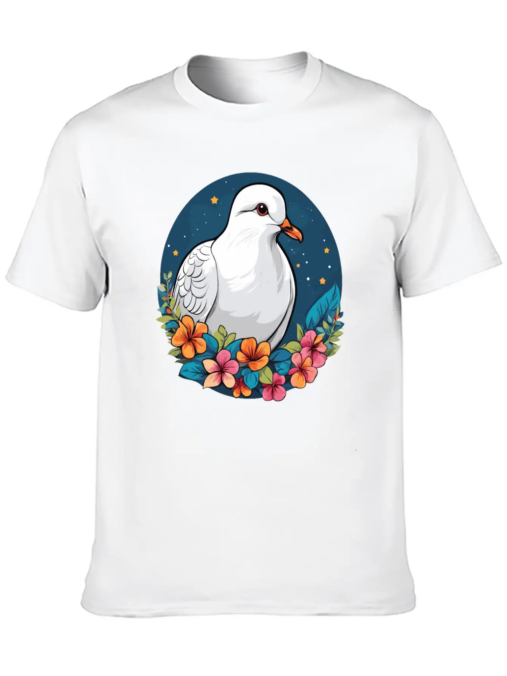 Dove Unisex Short Sleeve Soft Cotton T-Shirt – Casual Everyday Wear