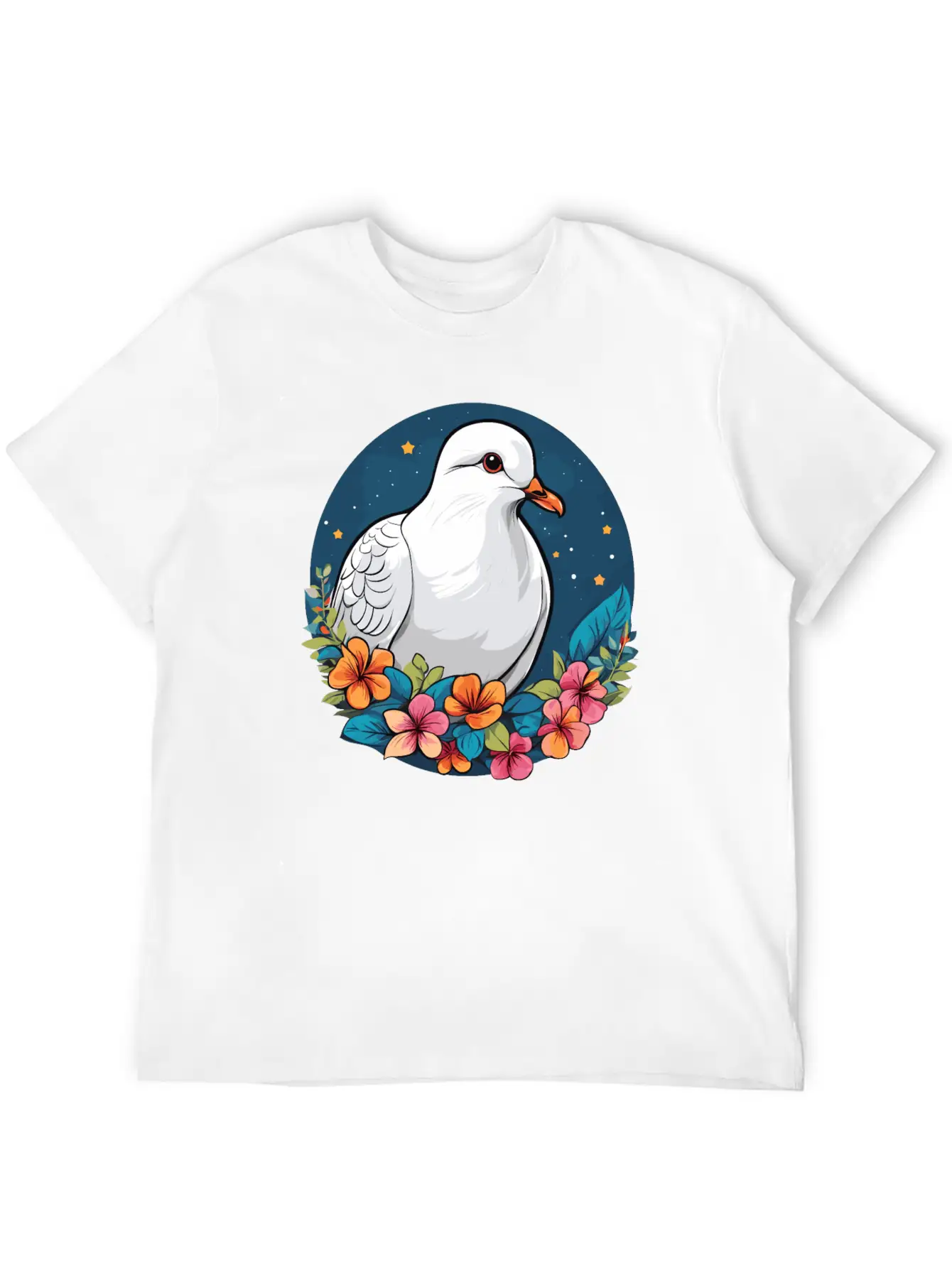 Dove Unisex Short Sleeve Soft Cotton T-Shirt – Casual Everyday Wear