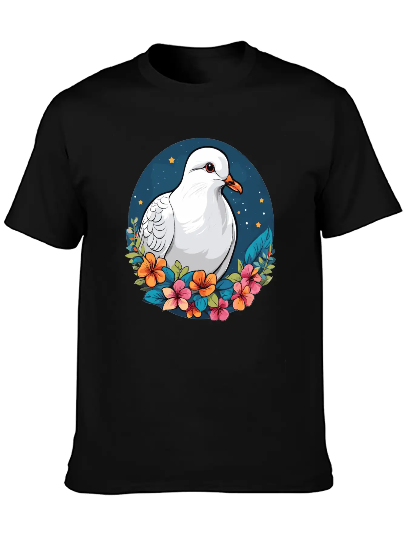 Dove Unisex Short Sleeve Soft Cotton T-Shirt – Casual Everyday Wear
