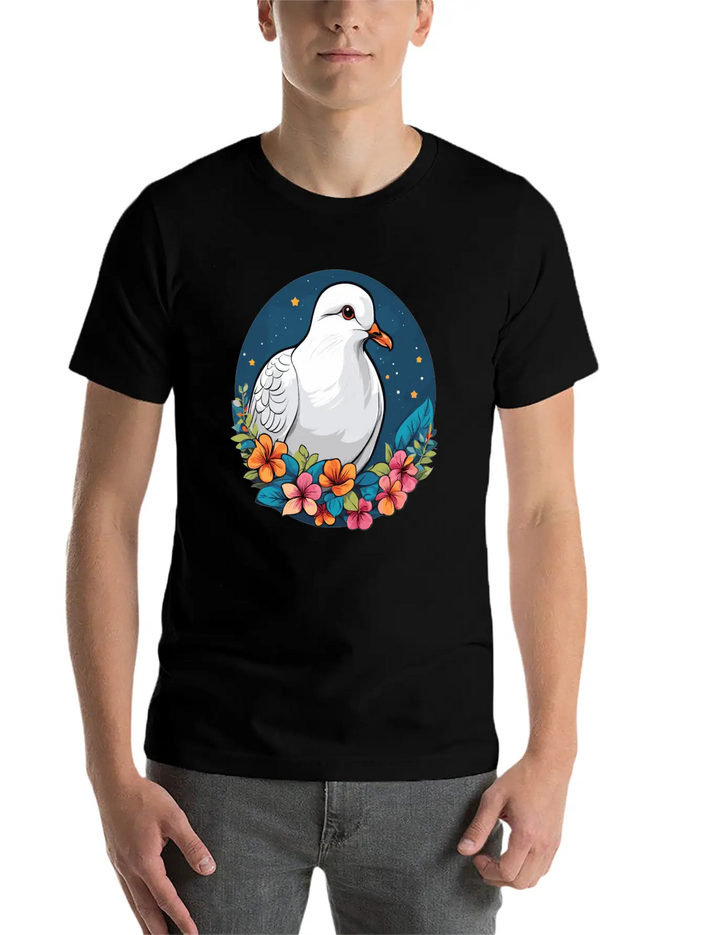 Dove Unisex Short Sleeve Soft Cotton T-Shirt – Casual Everyday Wear
