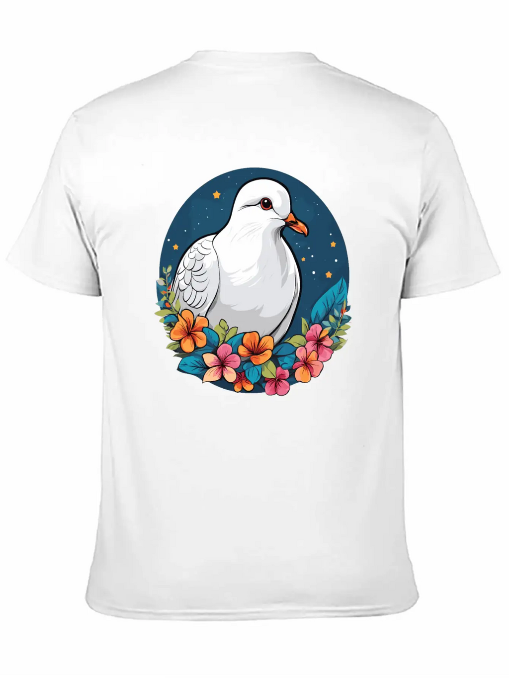 Dove Unisex Short Sleeve Soft Cotton T-Shirt – Casual Everyday Wear