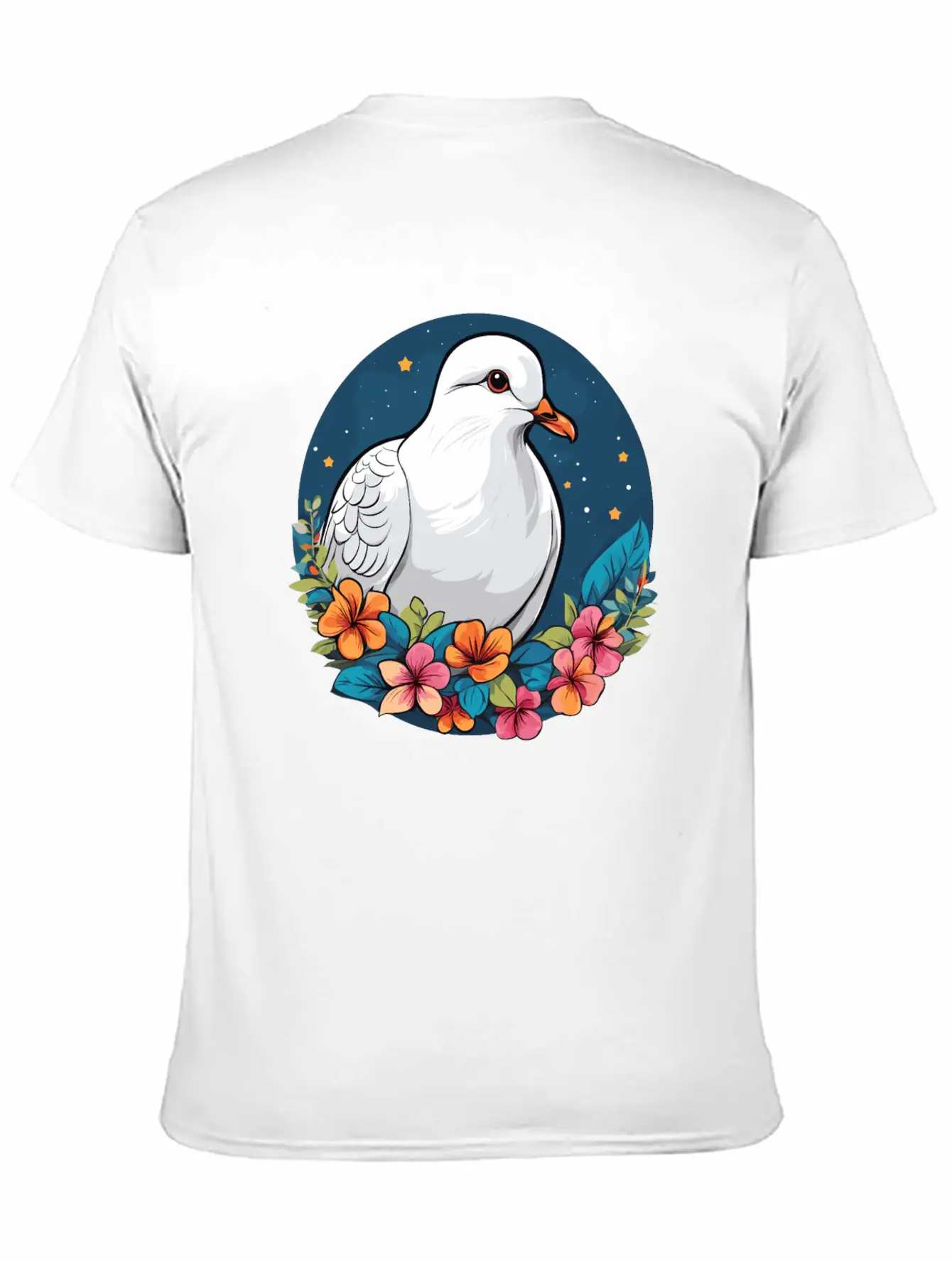 Dove Unisex Short Sleeve Soft Cotton T-Shirt – Casual Everyday Wear