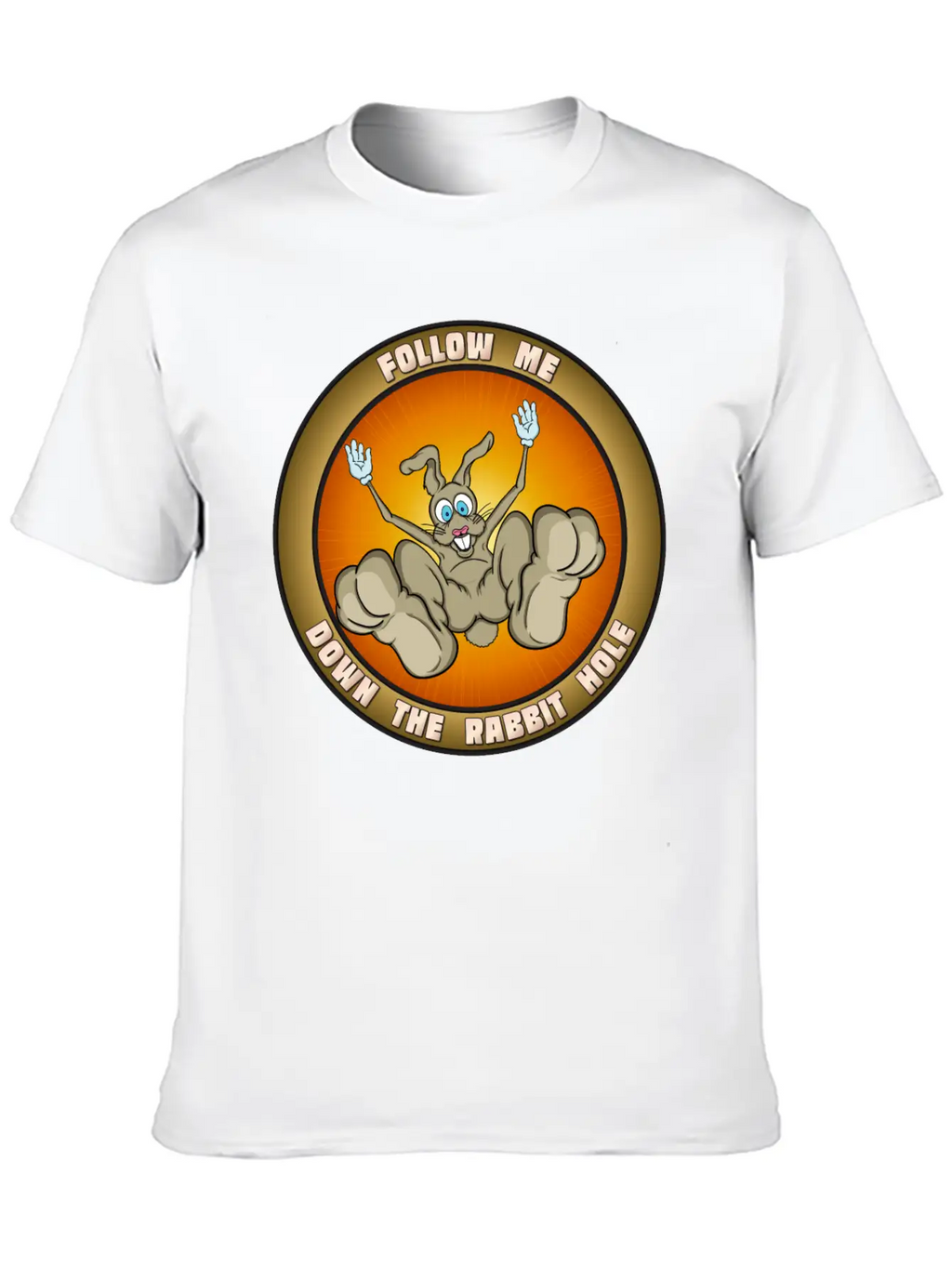 Down The Rabbit Hole Casual Graphic T-Shirt – Simple And Comfortable Daily Wear