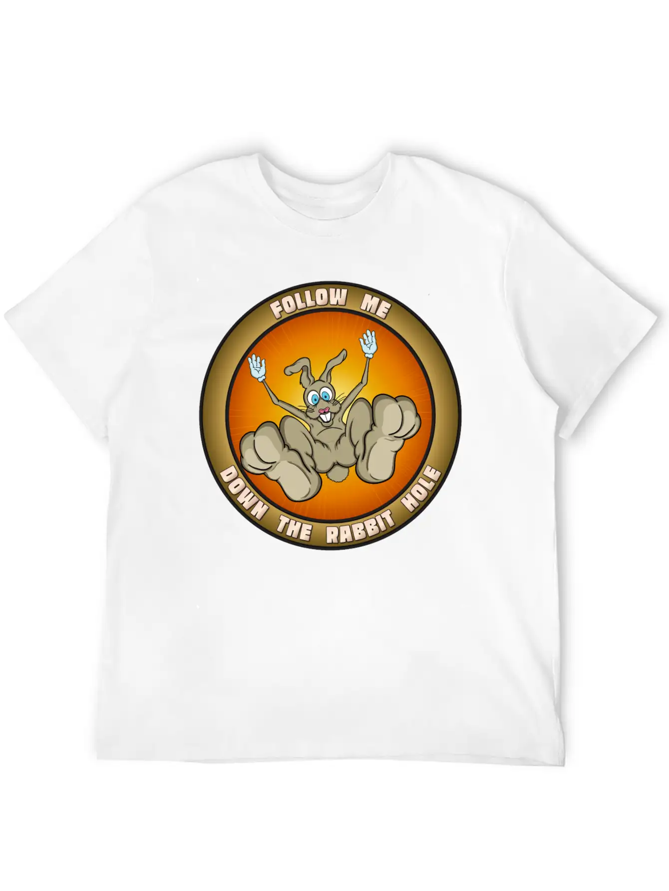Down The Rabbit Hole Casual Graphic T-Shirt – Simple And Comfortable Daily Wear