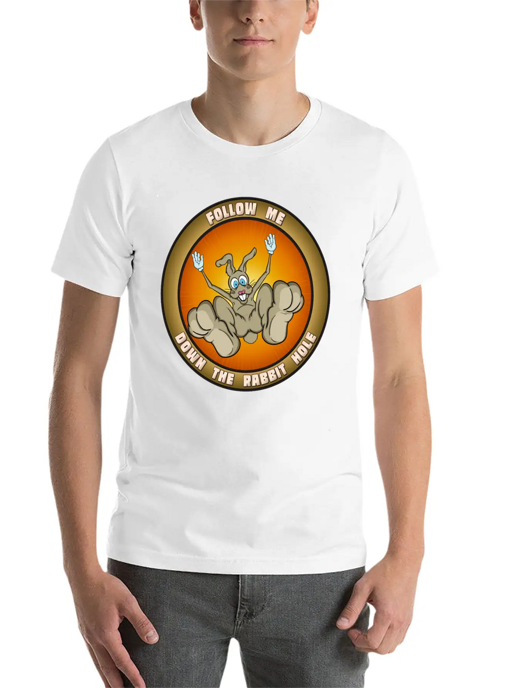 Down The Rabbit Hole Casual Graphic T-Shirt – Simple And Comfortable Daily Wear