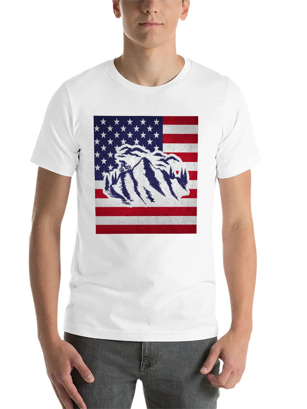 Downhill Mountain Bike Unisex Short Sleeve Soft Cotton T-Shirt – Casual Everyday Wear