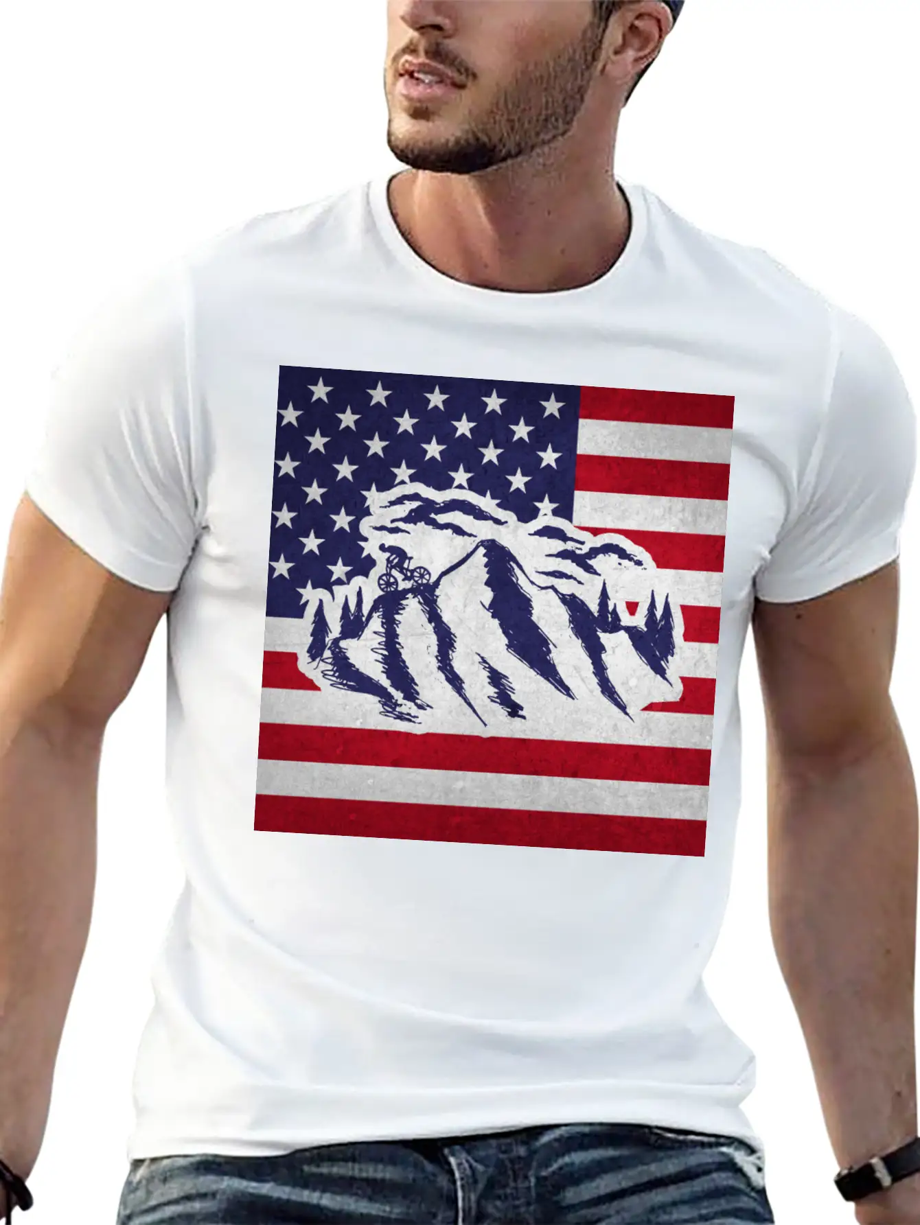 Downhill Mountain Bike Unisex Short Sleeve Soft Cotton T-Shirt – Casual Everyday Wear
