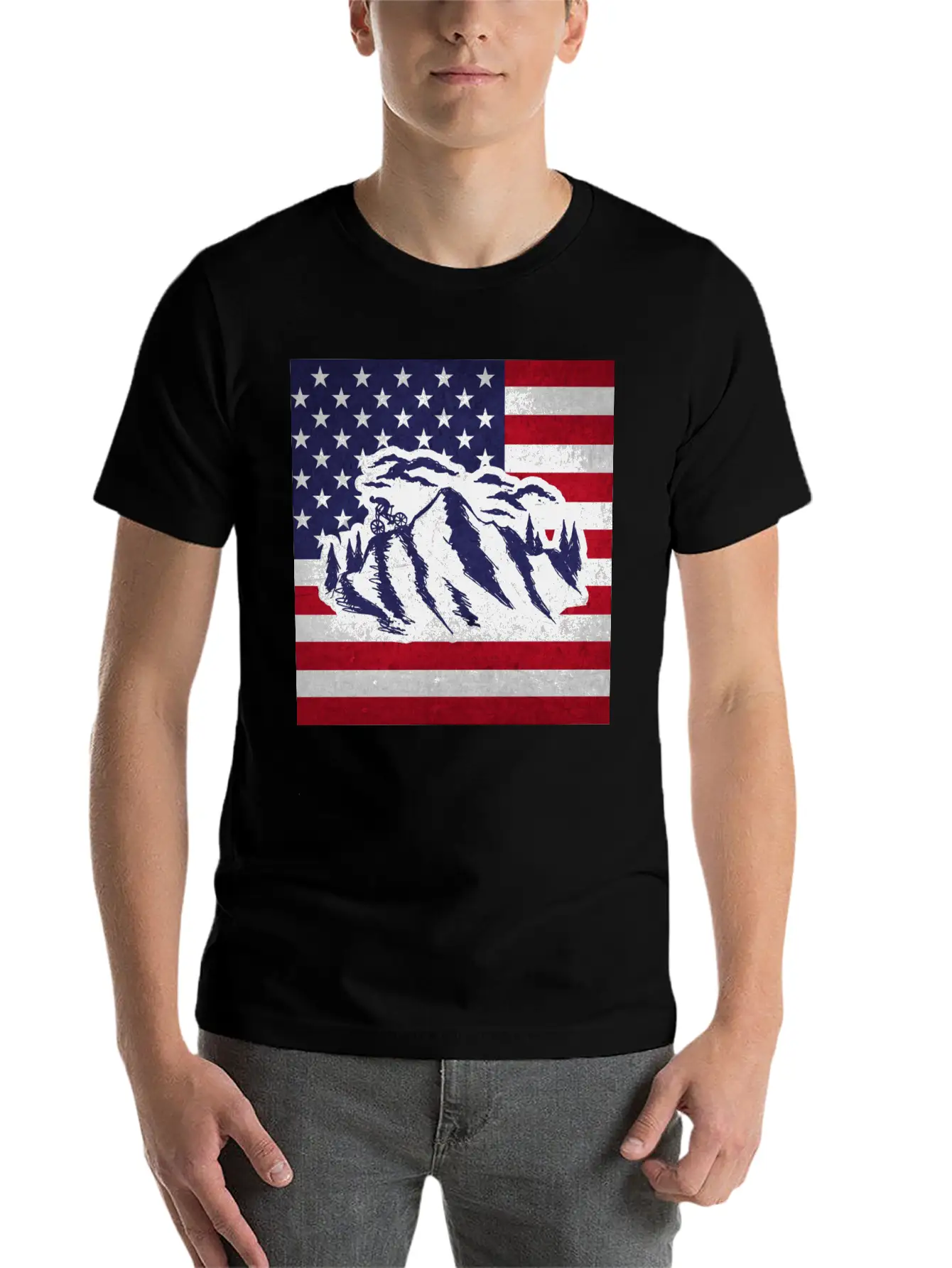 Downhill Mountain Bike Unisex Short Sleeve Soft Cotton T-Shirt – Casual Everyday Wear