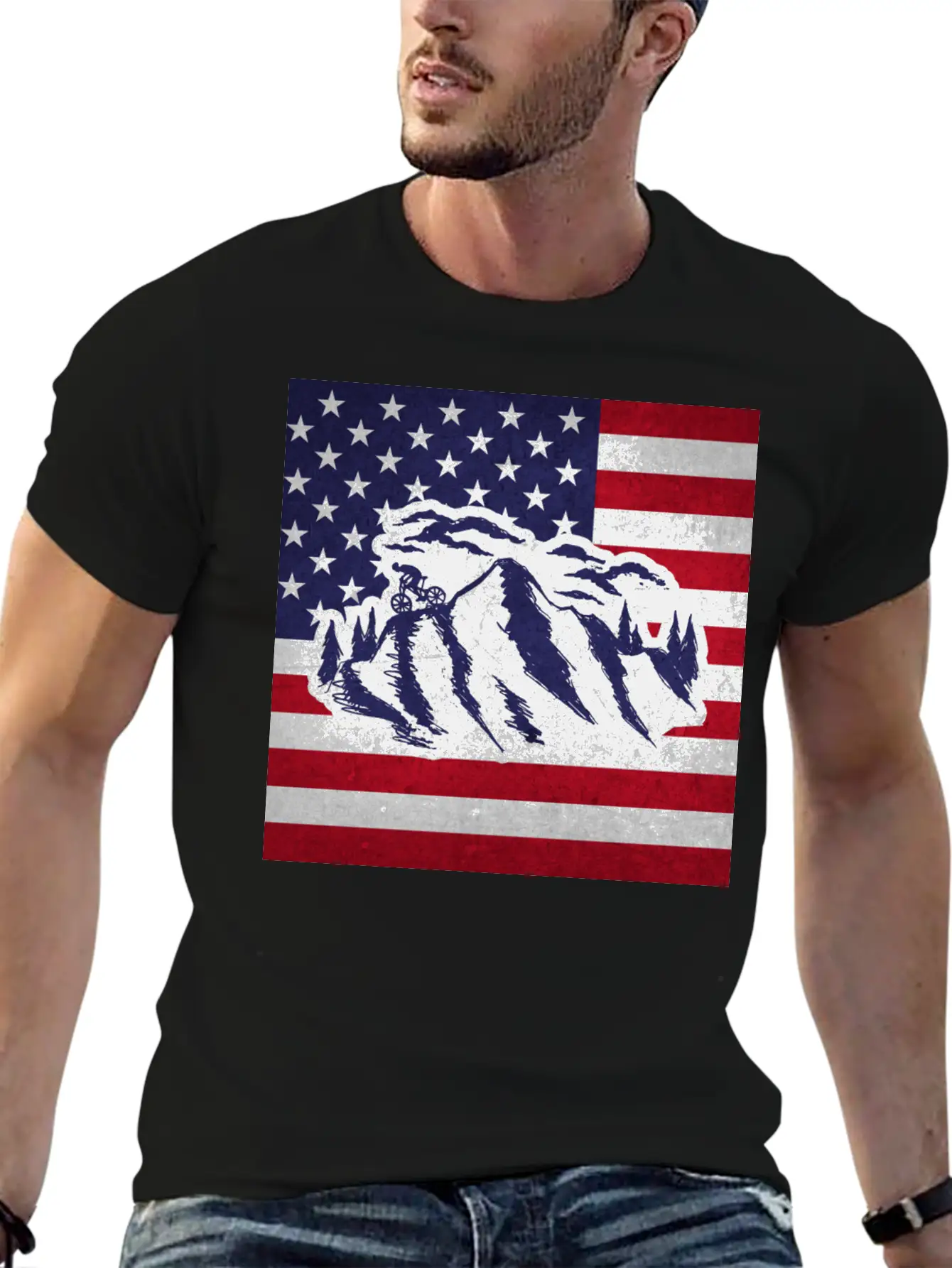 Downhill Mountain Bike Unisex Short Sleeve Soft Cotton T-Shirt – Casual Everyday Wear