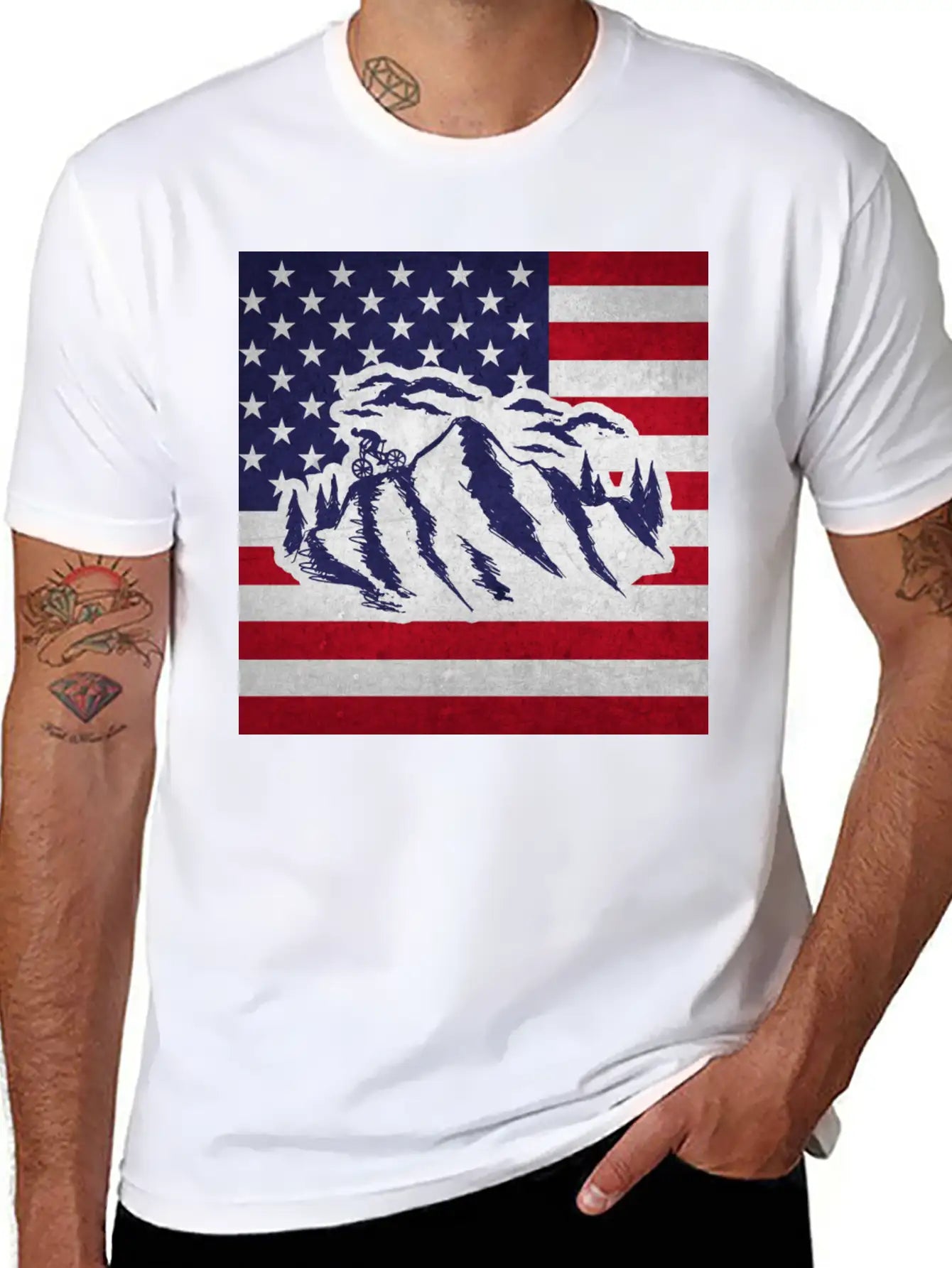 Downhill Mountain Bike Unisex Short Sleeve Soft Cotton T-Shirt – Casual Everyday Wear