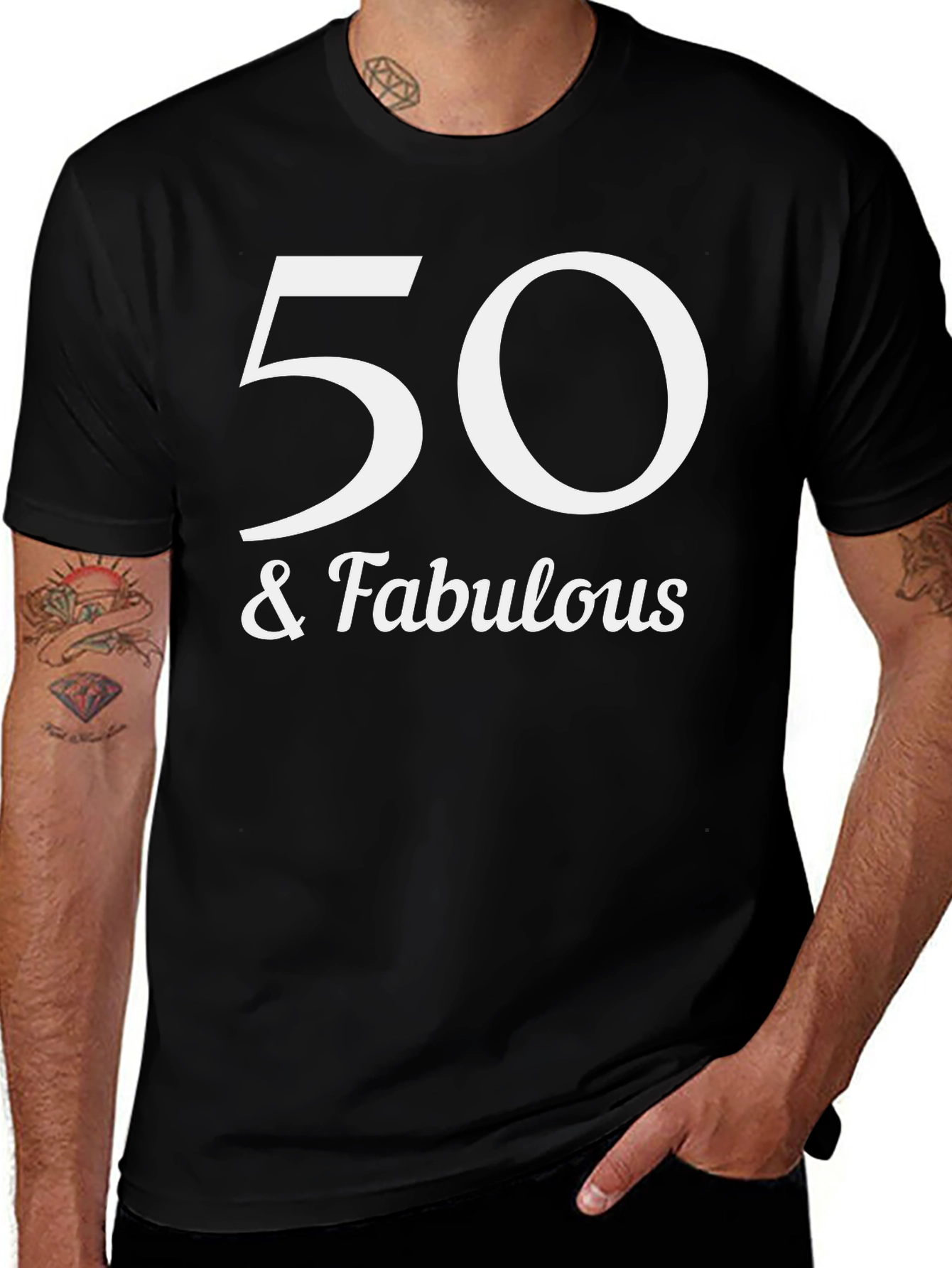 50 & Fabulous Graphic Tee - Birthday Celebration Shirt