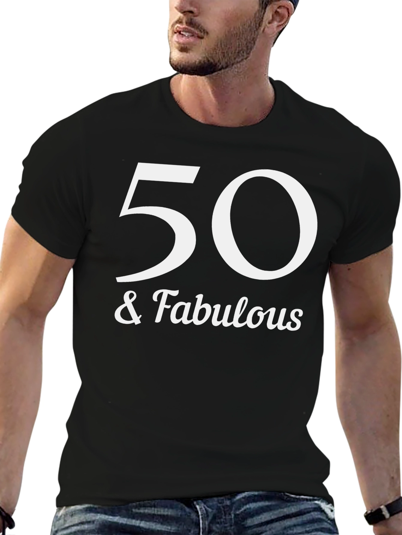 50 & Fabulous Graphic Tee - Birthday Celebration Shirt