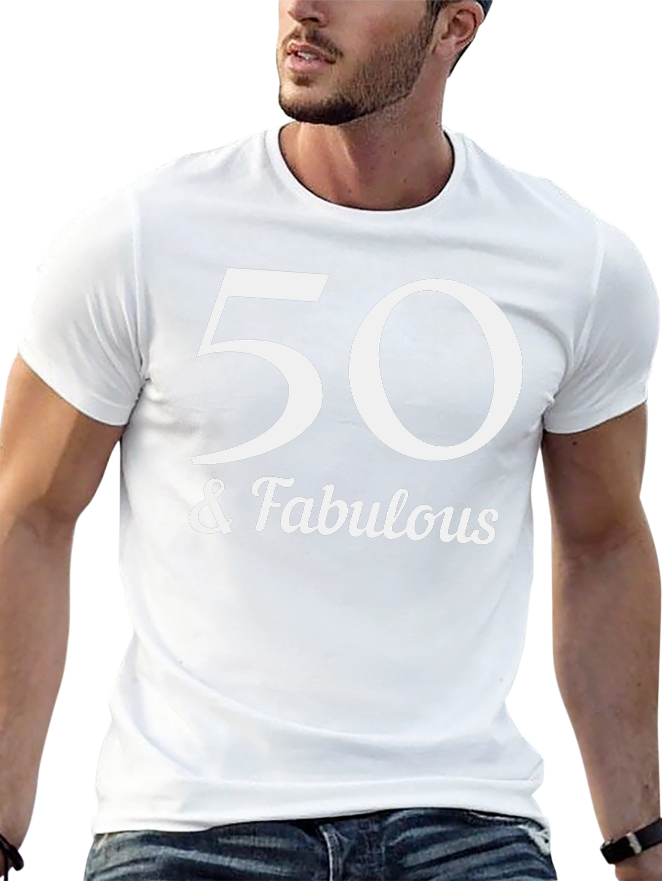 50 & Fabulous Graphic Tee - Birthday Celebration Shirt