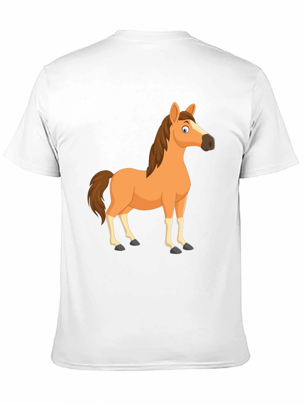 Black Horse Cartoon T-Shirt