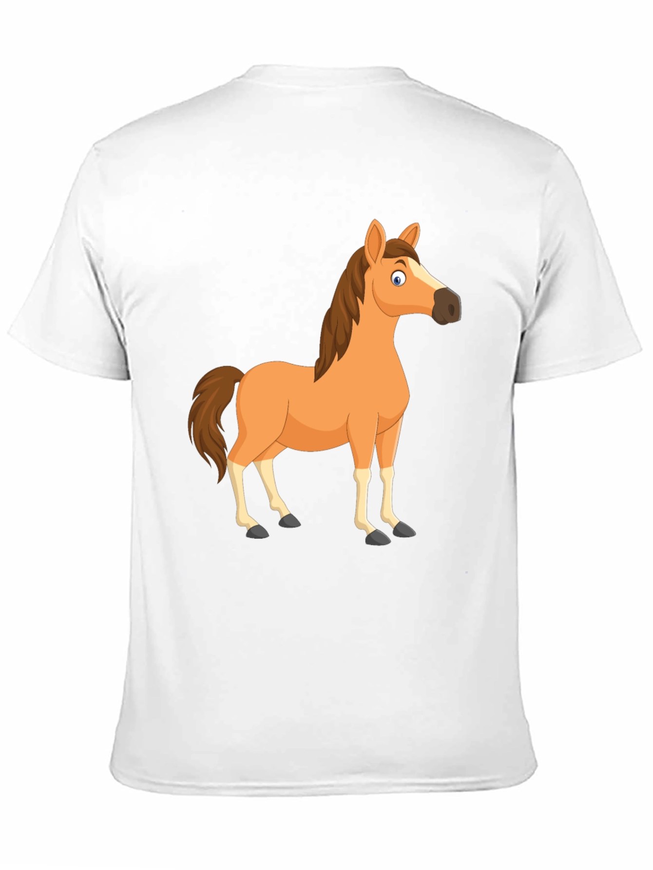 Black Horse Cartoon T-Shirt