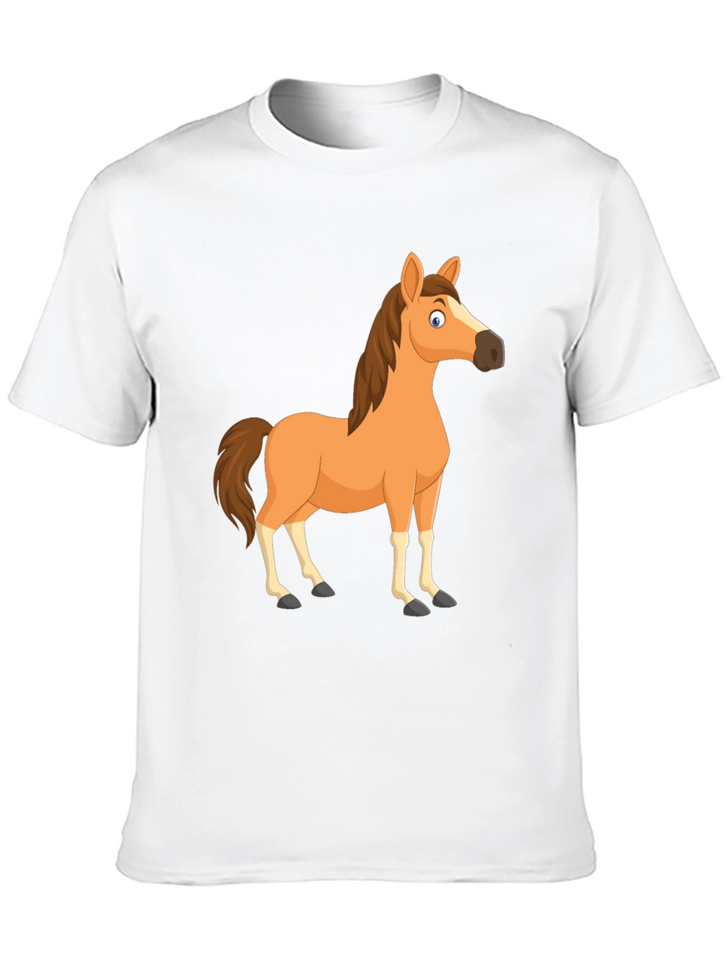 Black Horse Cartoon T-Shirt
