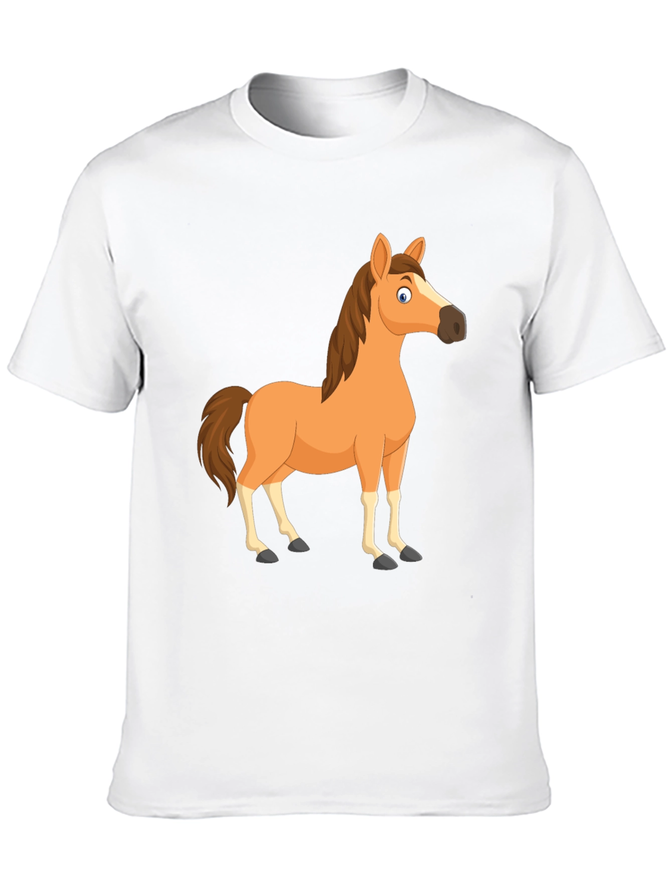 Black Horse Cartoon T-Shirt