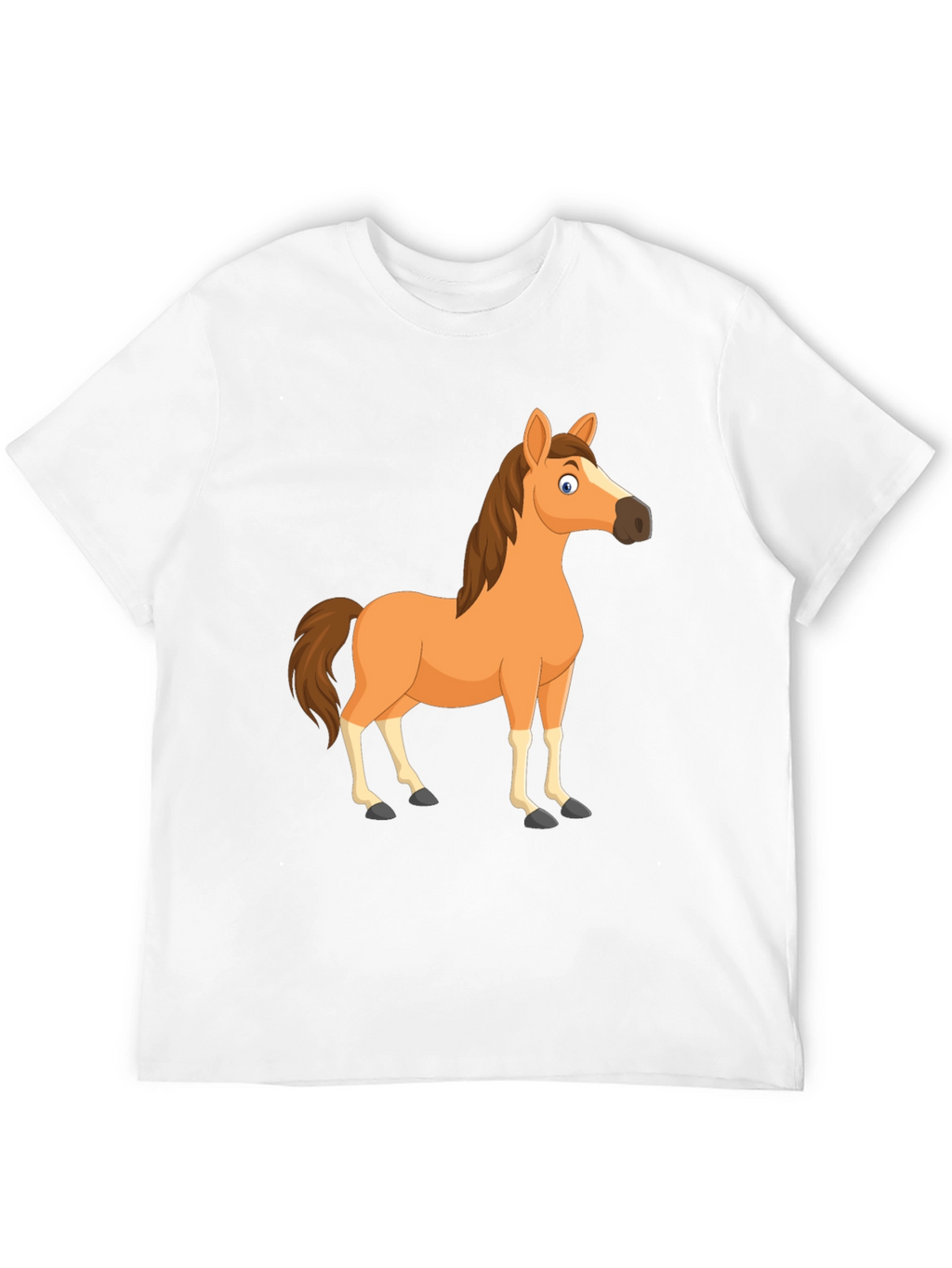 Black Horse Cartoon T-Shirt