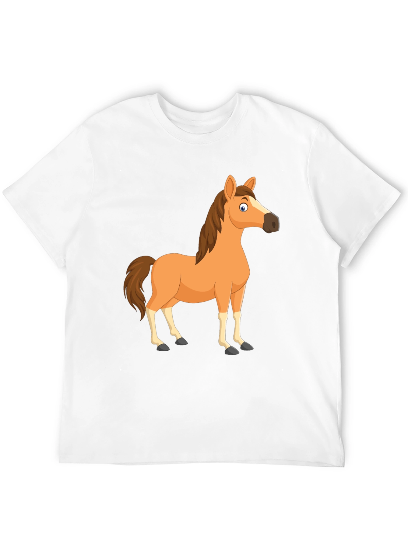 Black Horse Cartoon T-Shirt